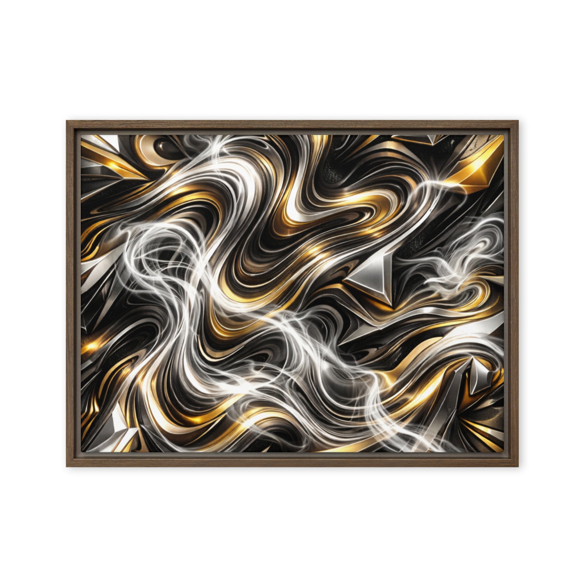Ouro framed canvas print front-facing product image in white frame, 18 x 24 inch large size