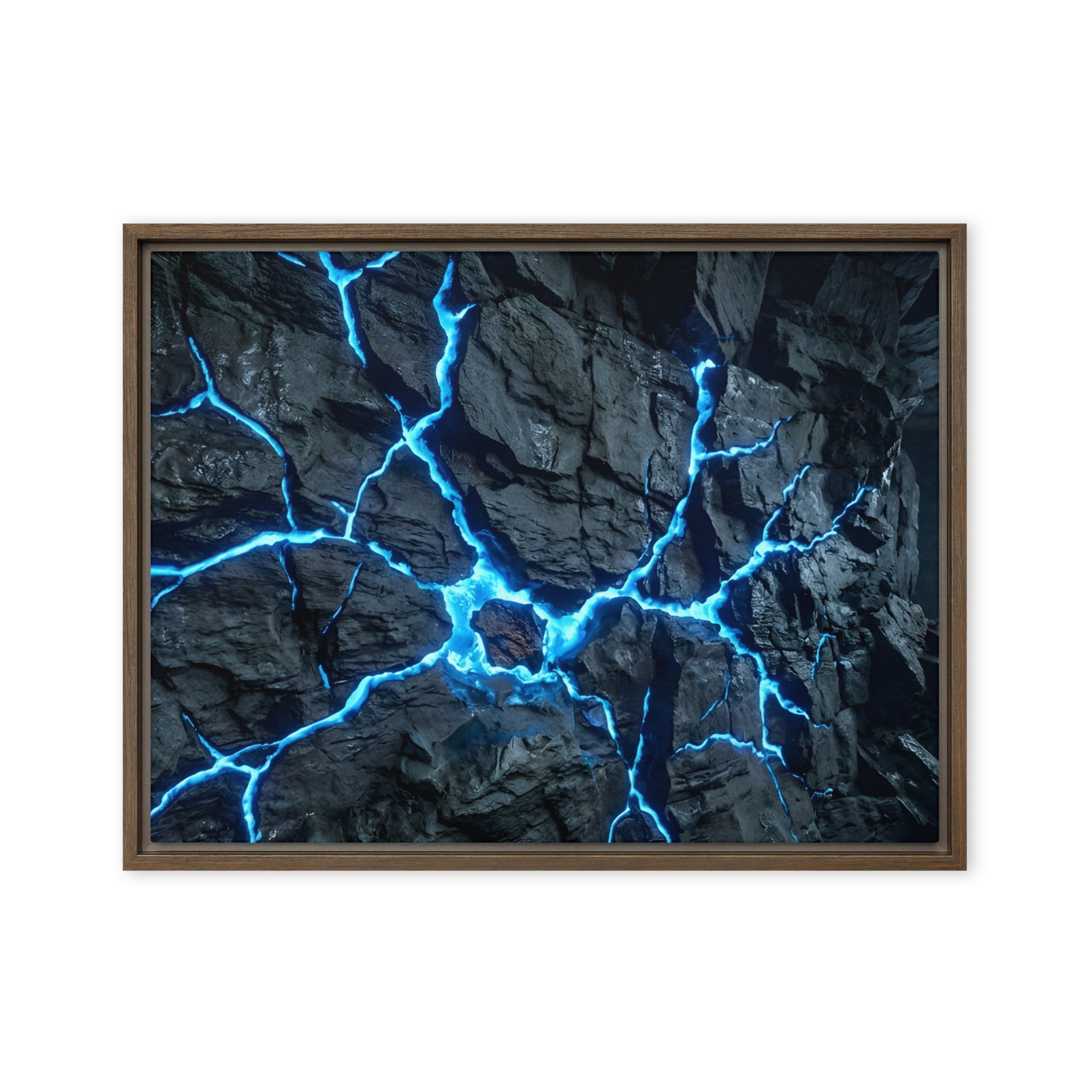 Vesicle framed canvas print product view in white frame, 20 x 28 inch large size