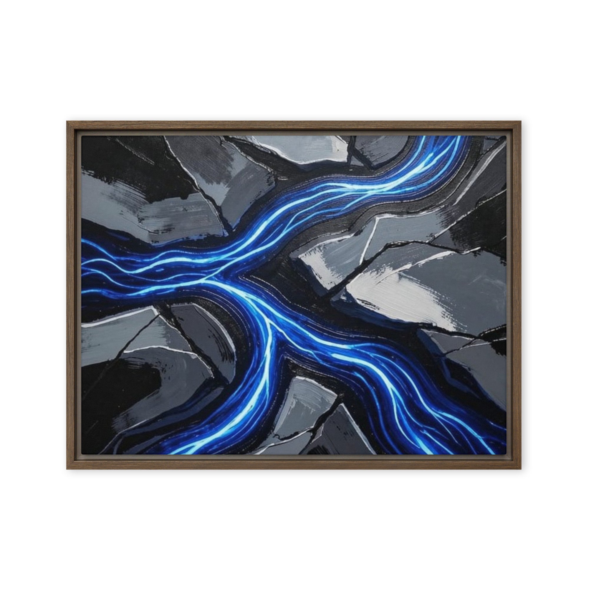Viscous framed canvas print product view in white frame, 20 x 28 inch large size
