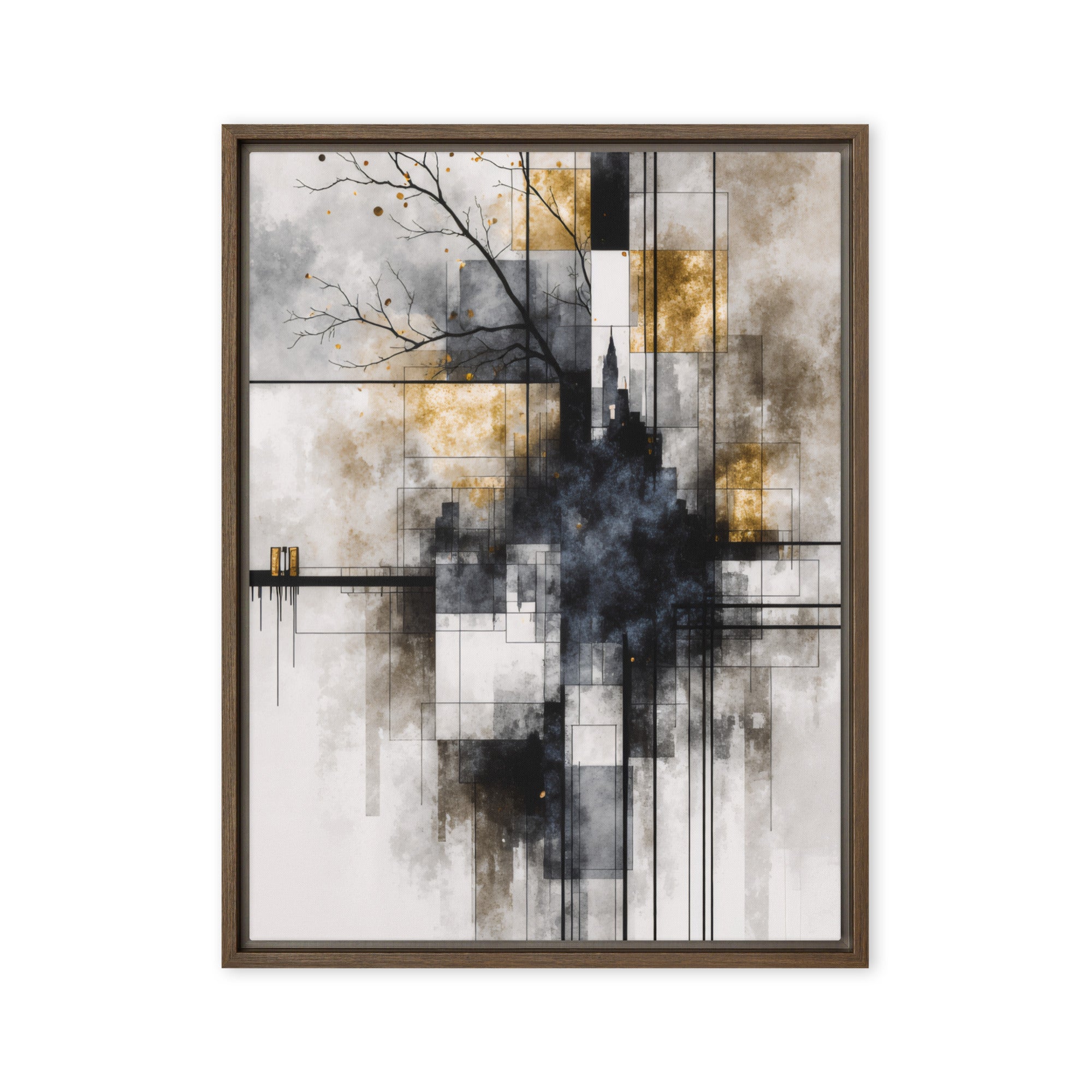 Alchemy framed canvas print product view in white frame, 20 x 28 inch large size