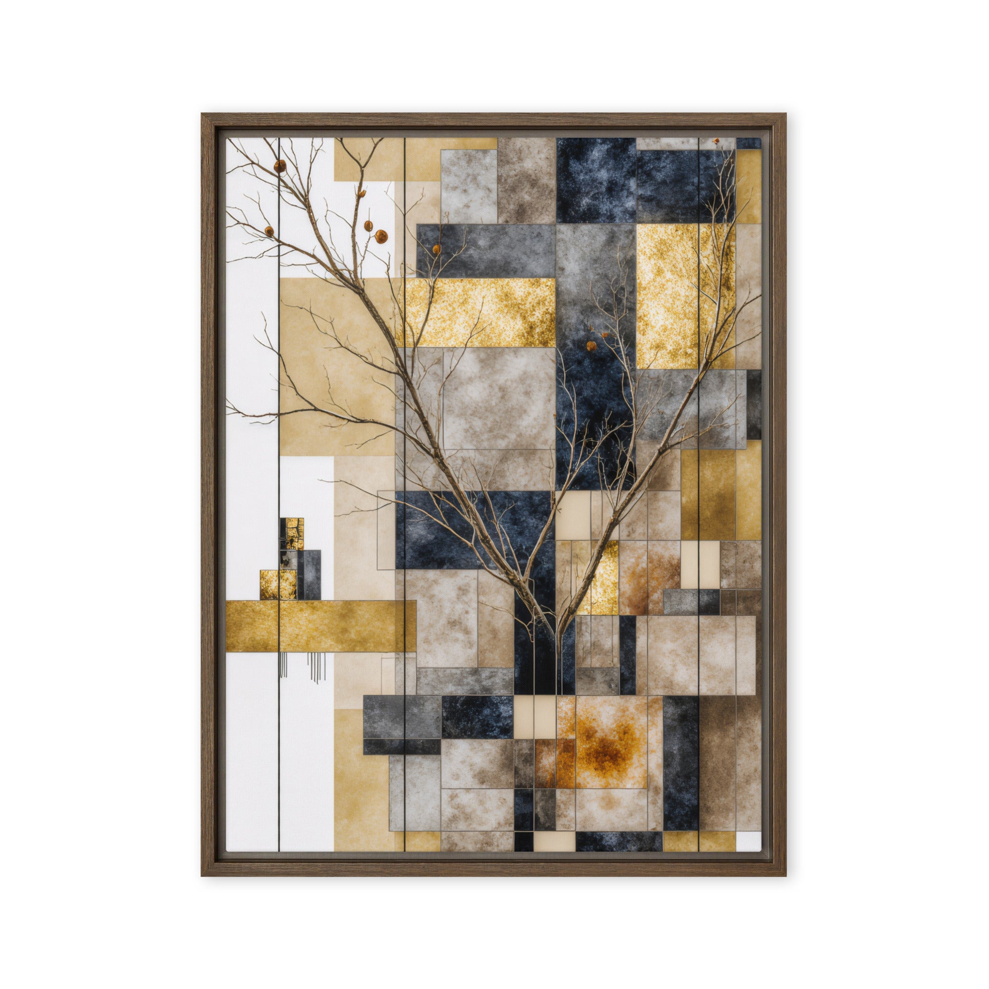 Solari framed canvas print product view in white frame, 20 x 28 inch large size