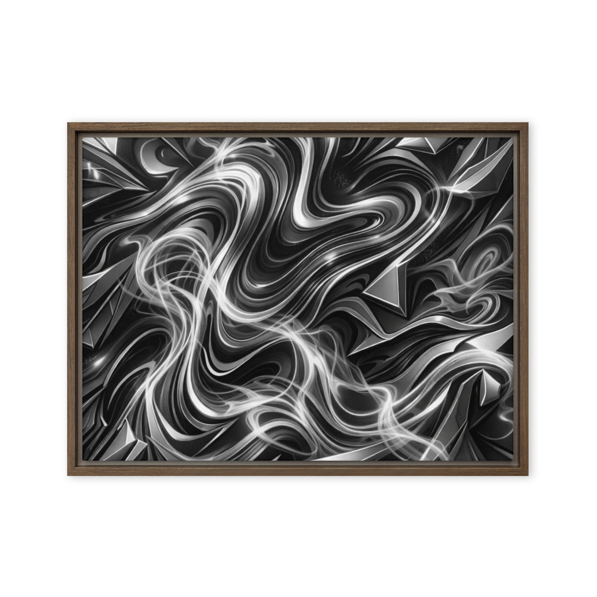Edge framed canvas print product view in white frame, 20 x 28 inch large size