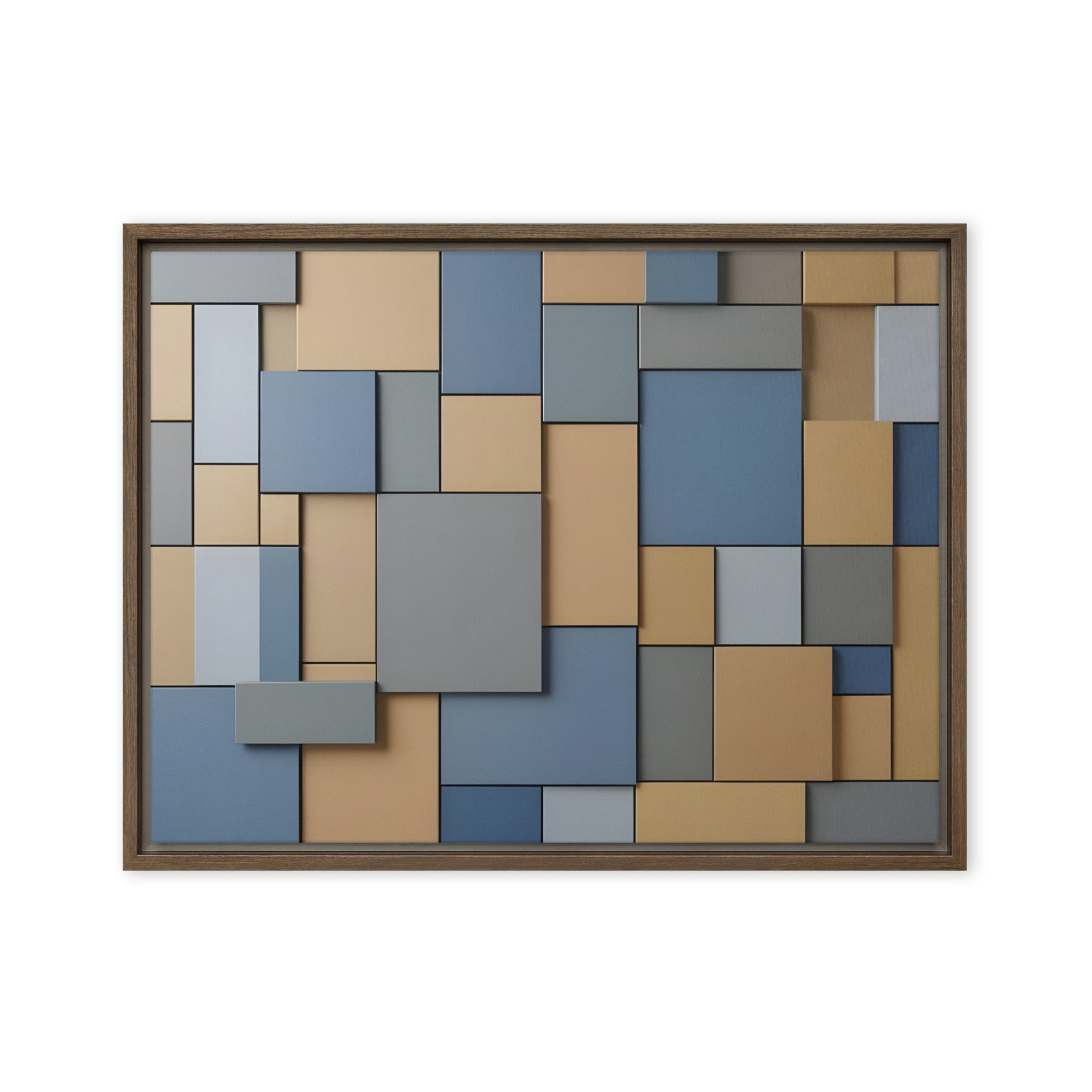 Agate framed canvas print product view in white frame, 20 x 28 inch large size