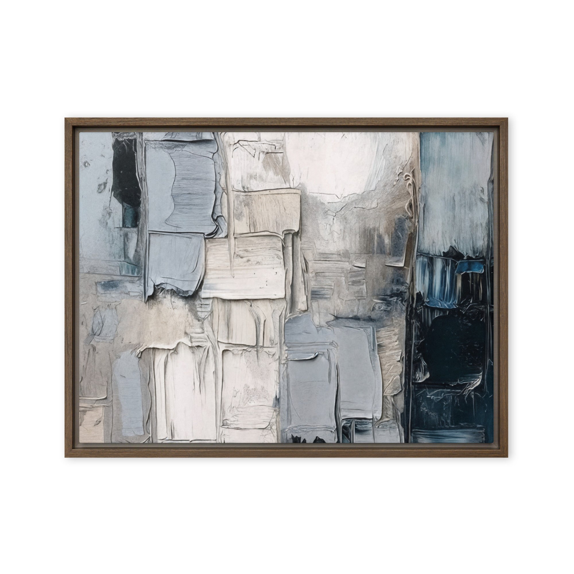 Haze framed canvas print product mockup in white frame, 18 x 24 inch large size