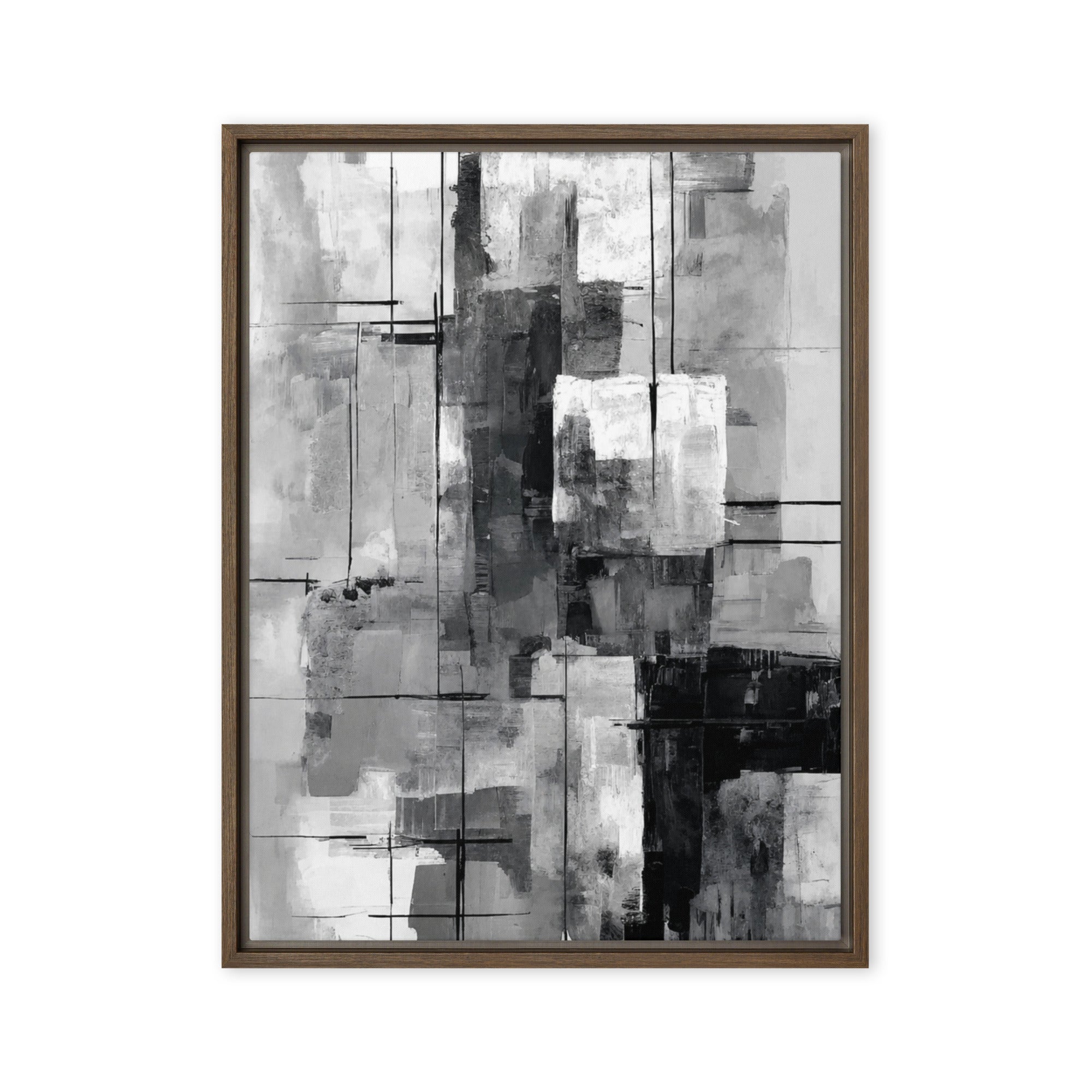 Align framed canvas print product mockup in white frame, 18 x 24 inch large size