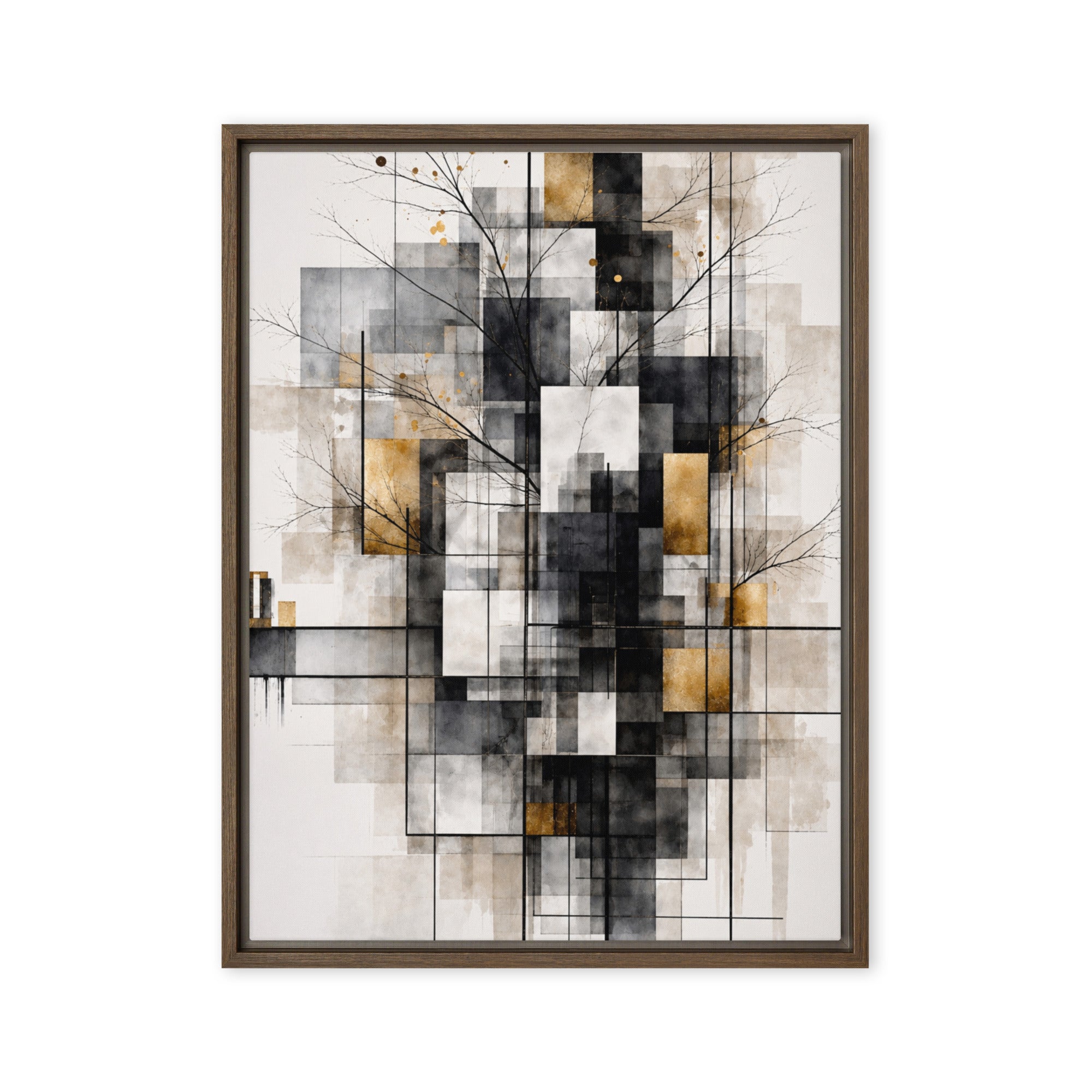 Avect framed canvas print product mockup in white frame, 18 x 24 inch large size