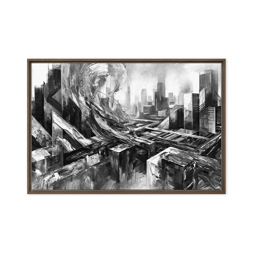Attitudes framed canvas skyline wall art mb canvas wall display image