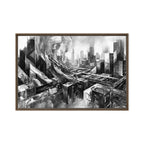 Attitudes framed canvas skyline wall art mb canvas wall display image