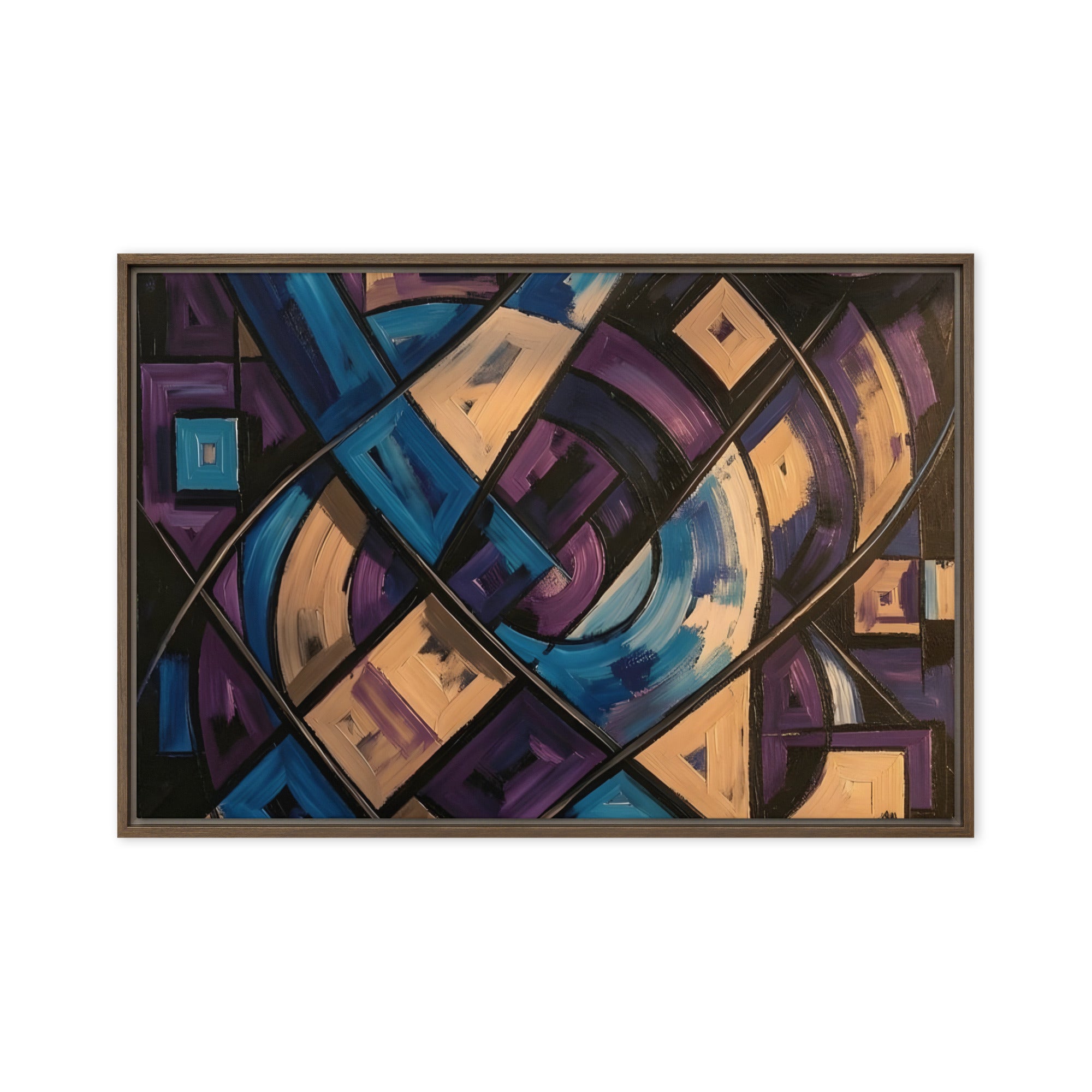 Relic wall art product image as a framed canvas print in white frame, 24 x 32 inch large size