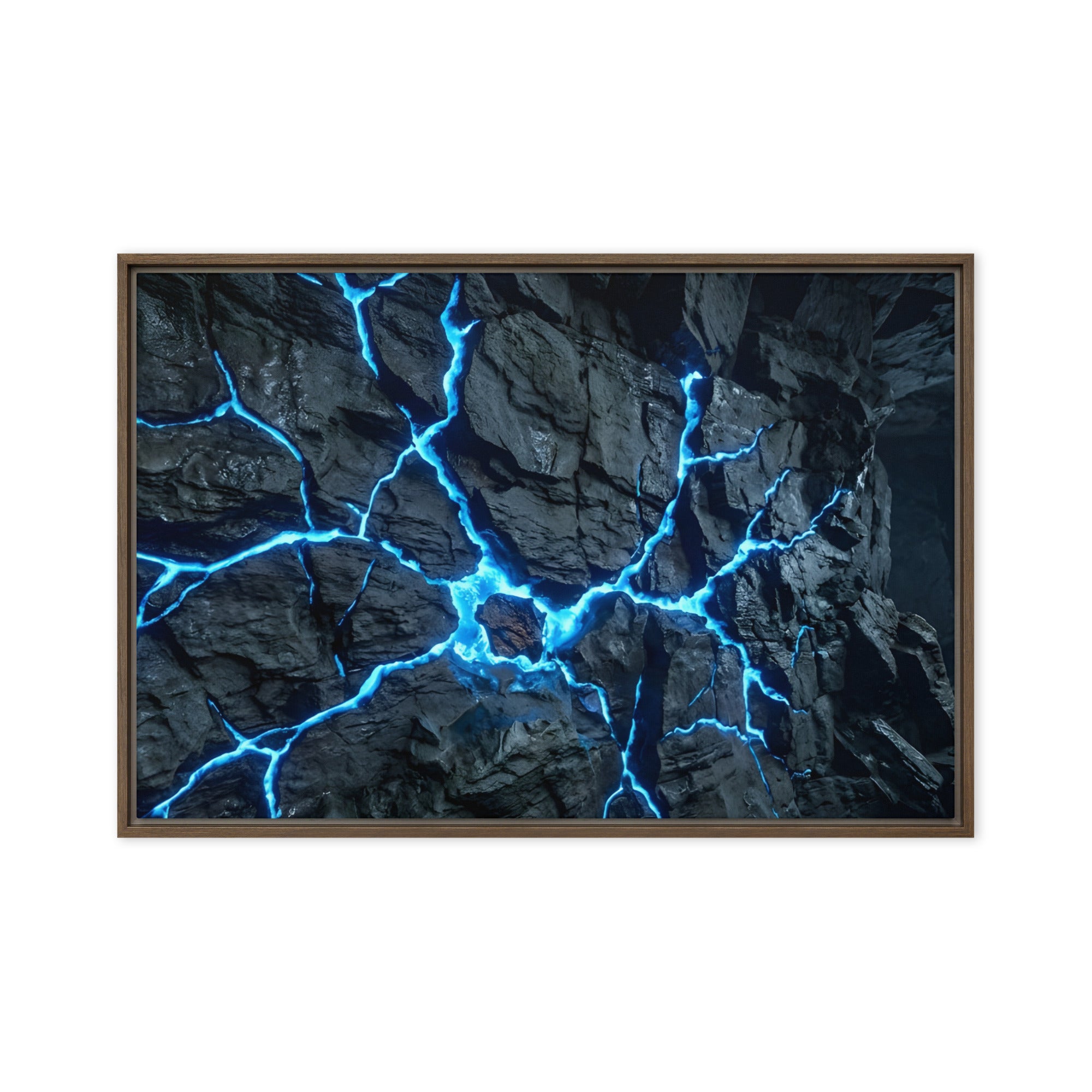 Vesicle framed canvas print, front view in white frame, 24 x 36 inch statement piece