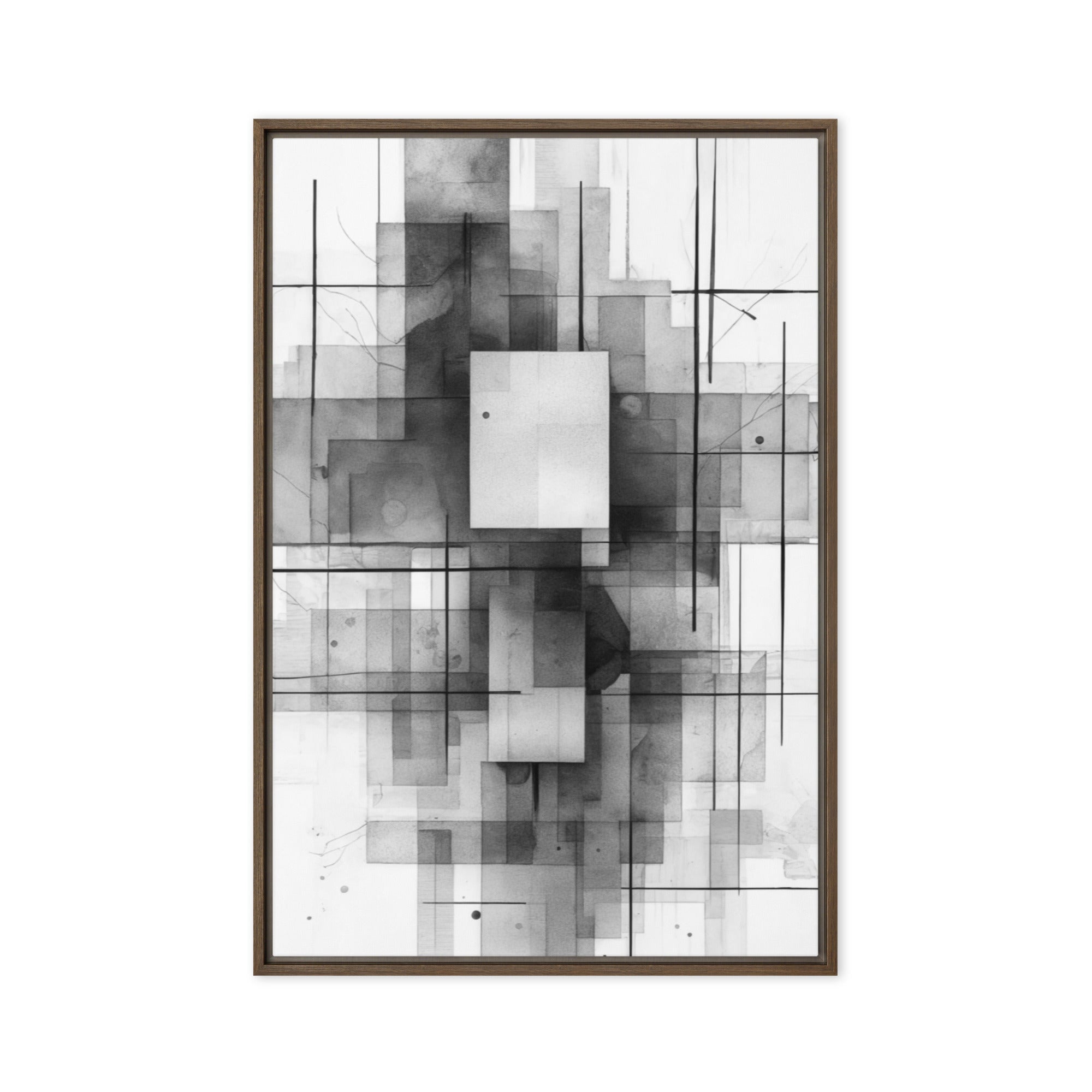 Late framed canvas print wall display image in white frame, 20 x 30 inch large size