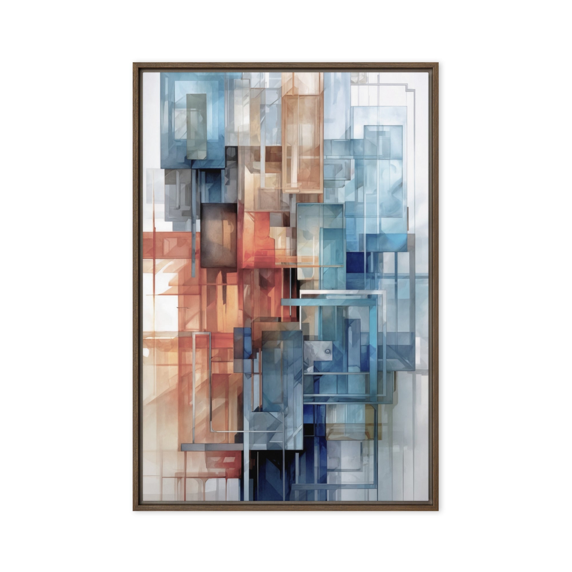 Future framed canvas print shown in front view in white frame, 20 x 30 inch large size