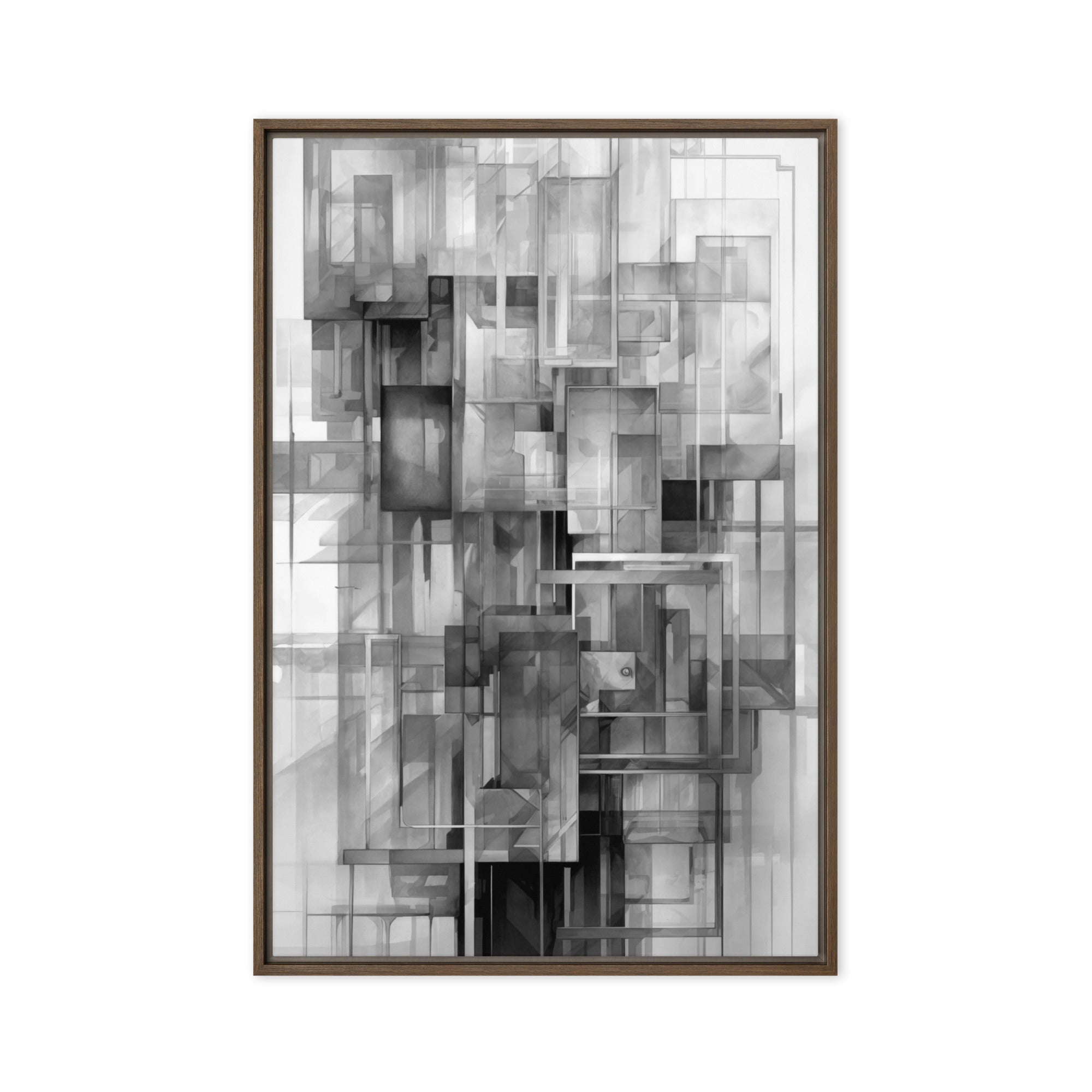 Yesterday wall art product image as a framed canvas print in white frame, 24 x 36 inch statement piece