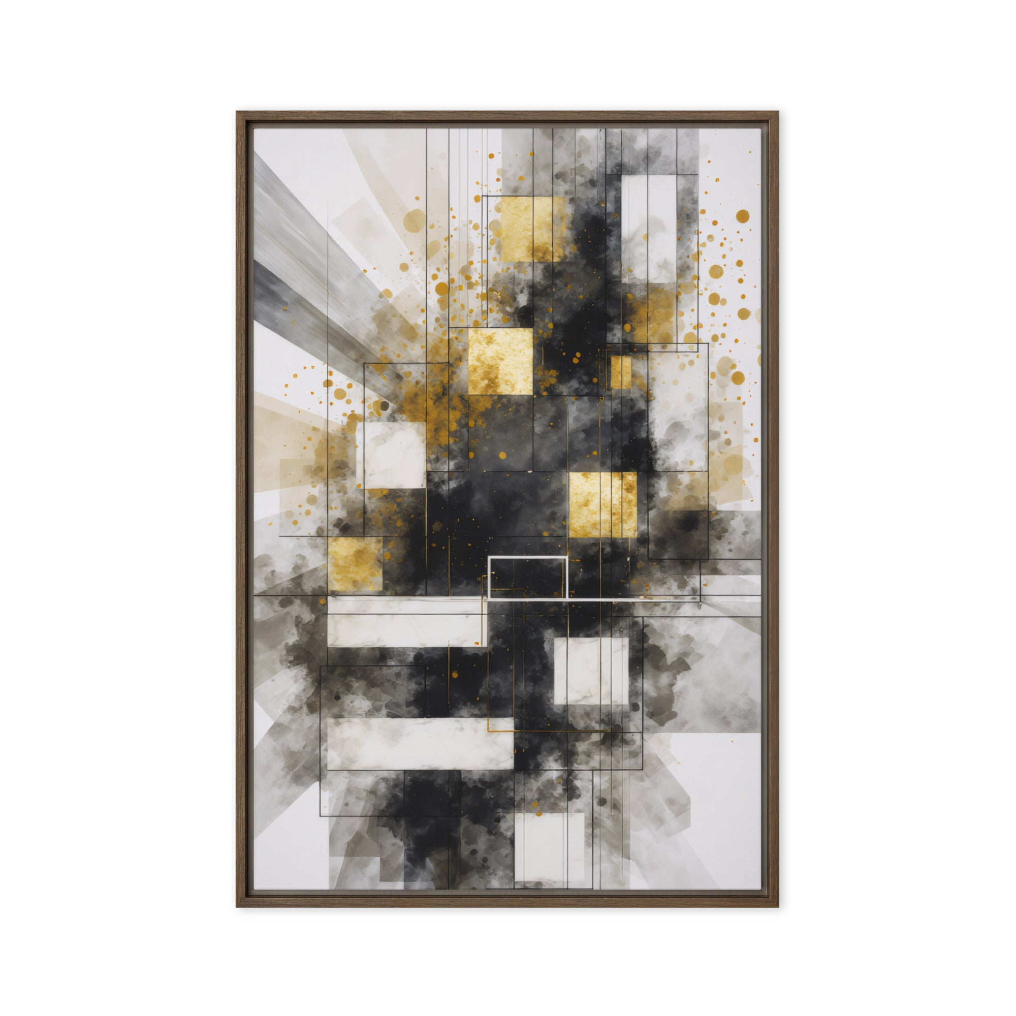 Oriana wall art product image as a framed canvas print in white frame, 24 x 32 inch large size
