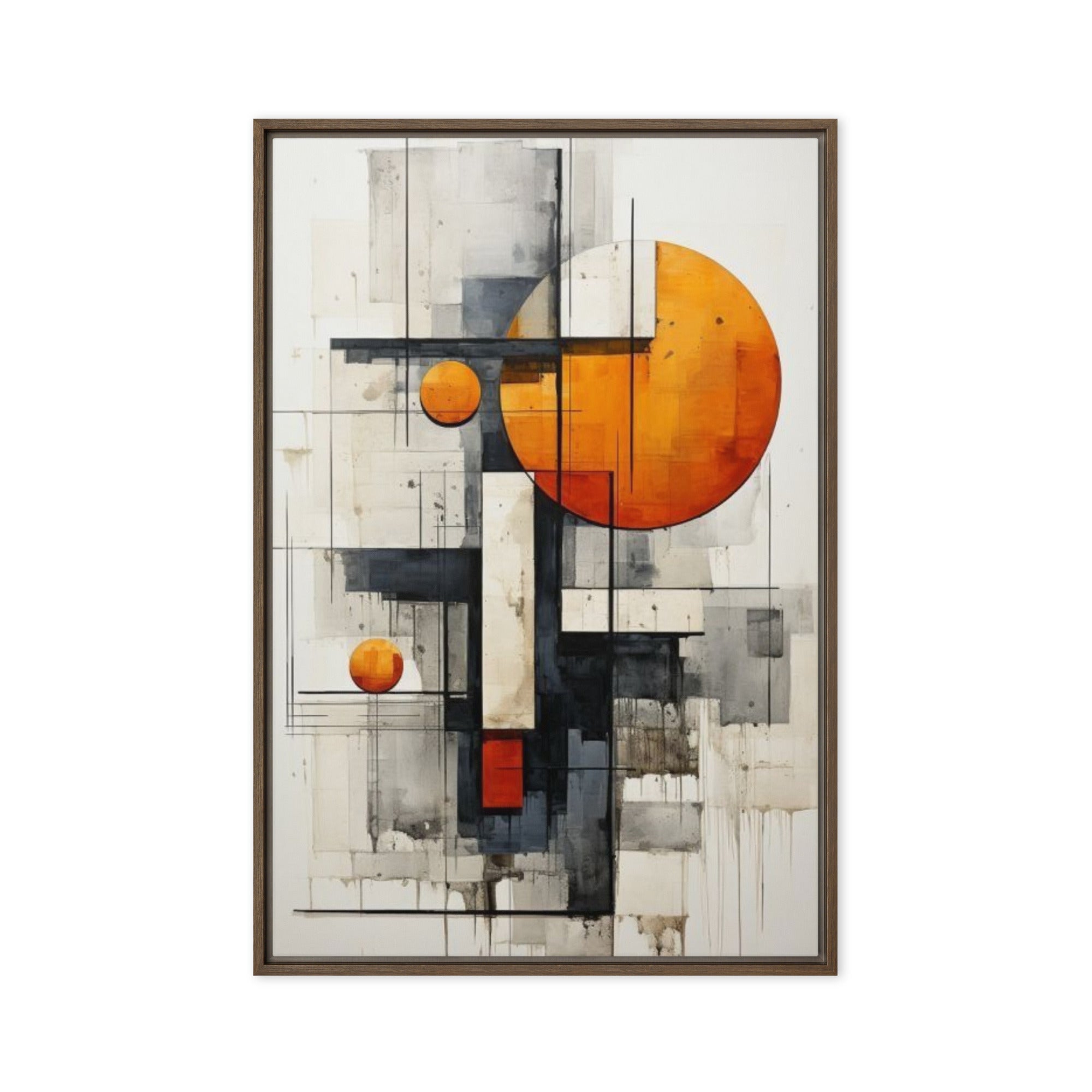 Grille framed canvas print wall display image in white frame, 20 x 30 inch large size