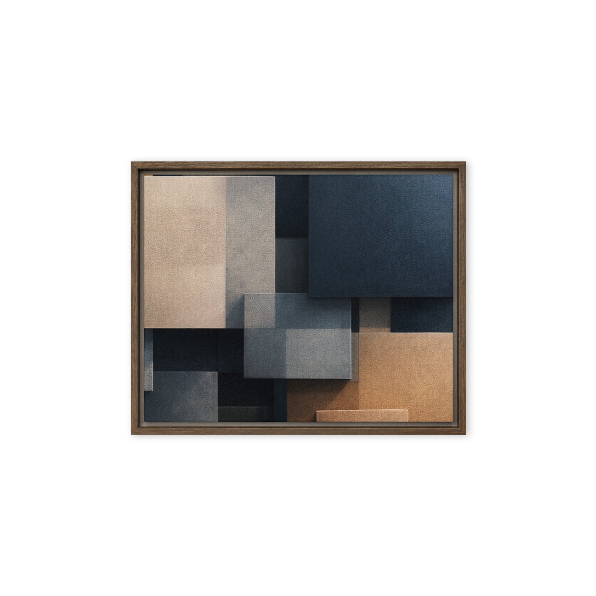 Monolith wall art product image as a framed canvas print in black frame, 9 x 12 inch universal size