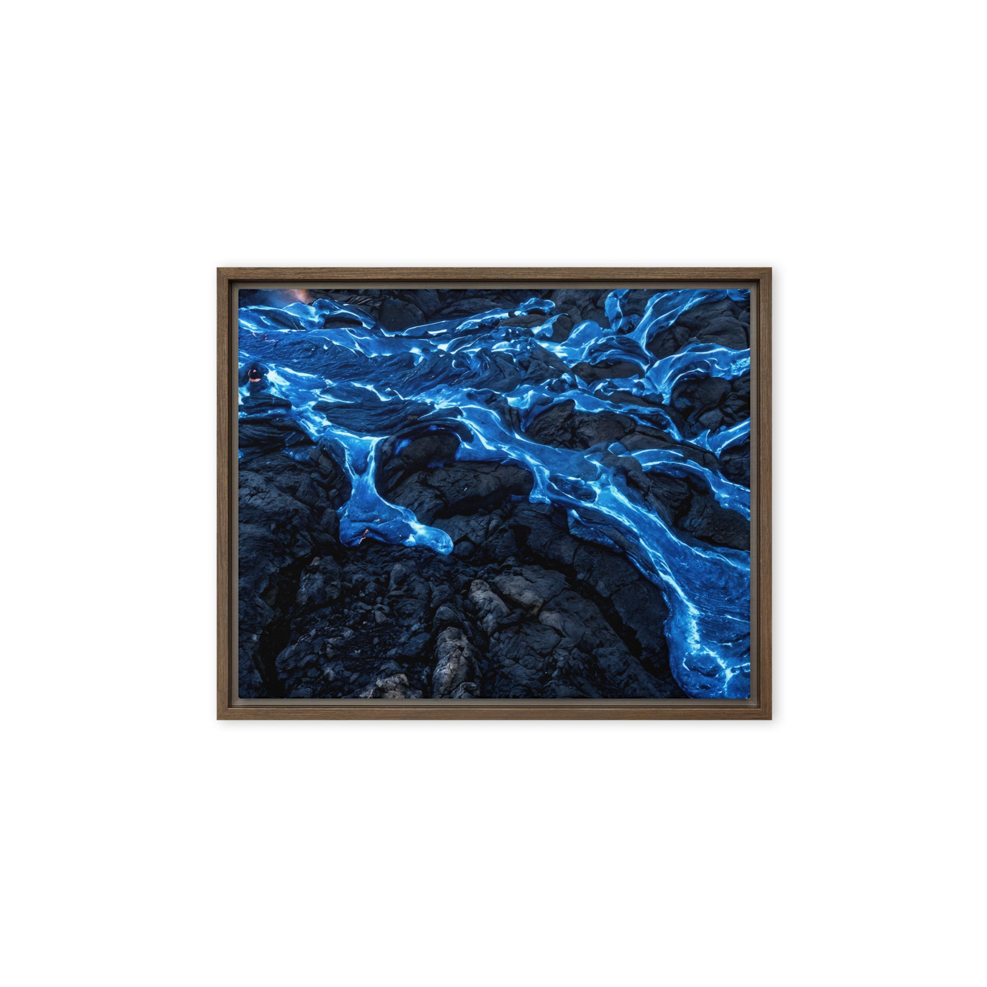 Scoria wall art product image as a framed canvas print in black frame, 9 x 12 inch universal size
