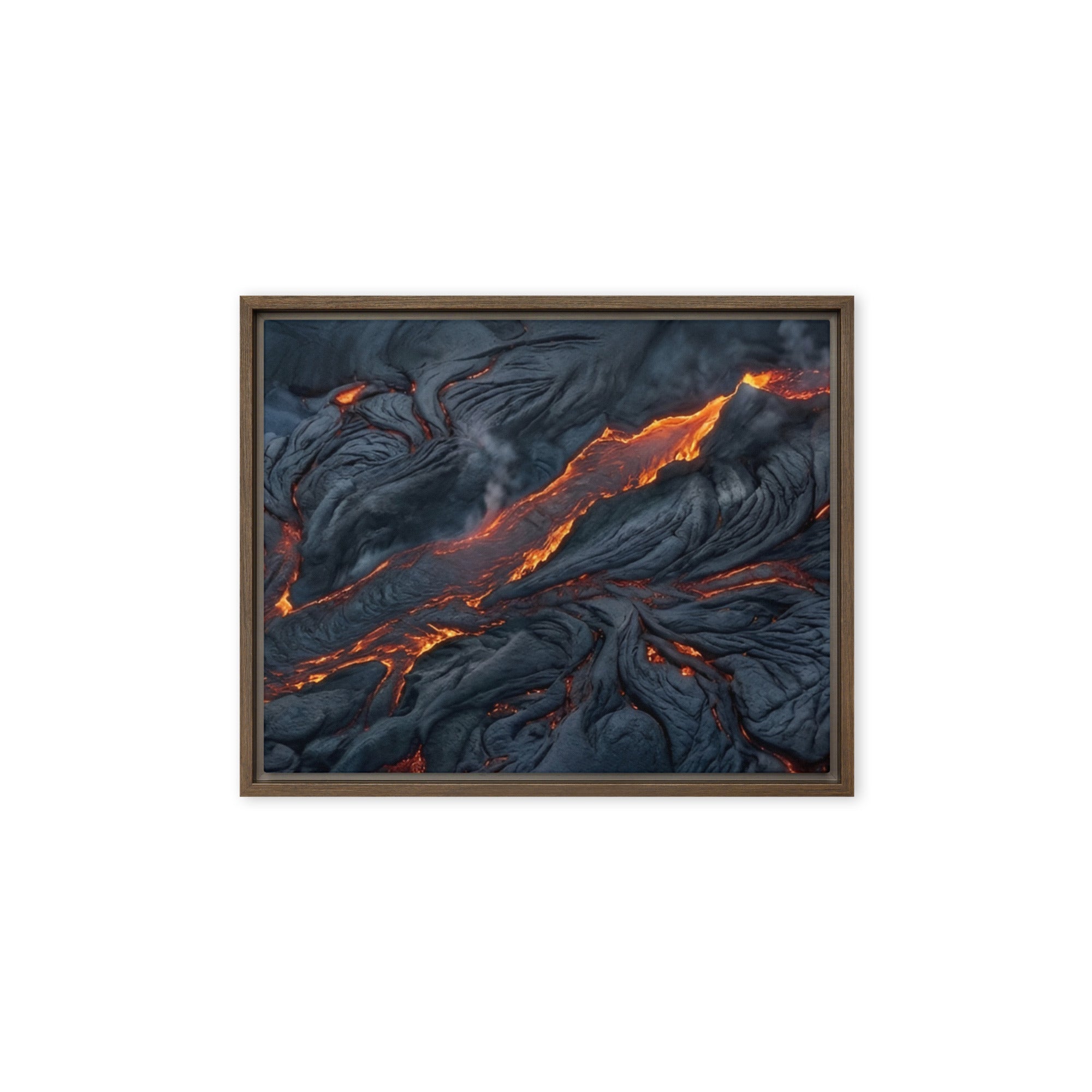 Molten framed canvas print front-facing product image in black frame, 11 x 14 inch universal size