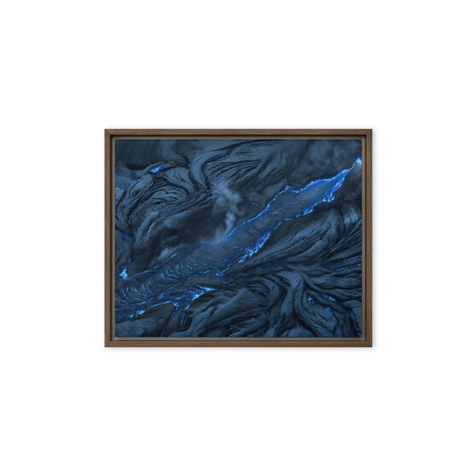 Vent framed canvas print wall display image in black frame, 12 x 12 inch universal size