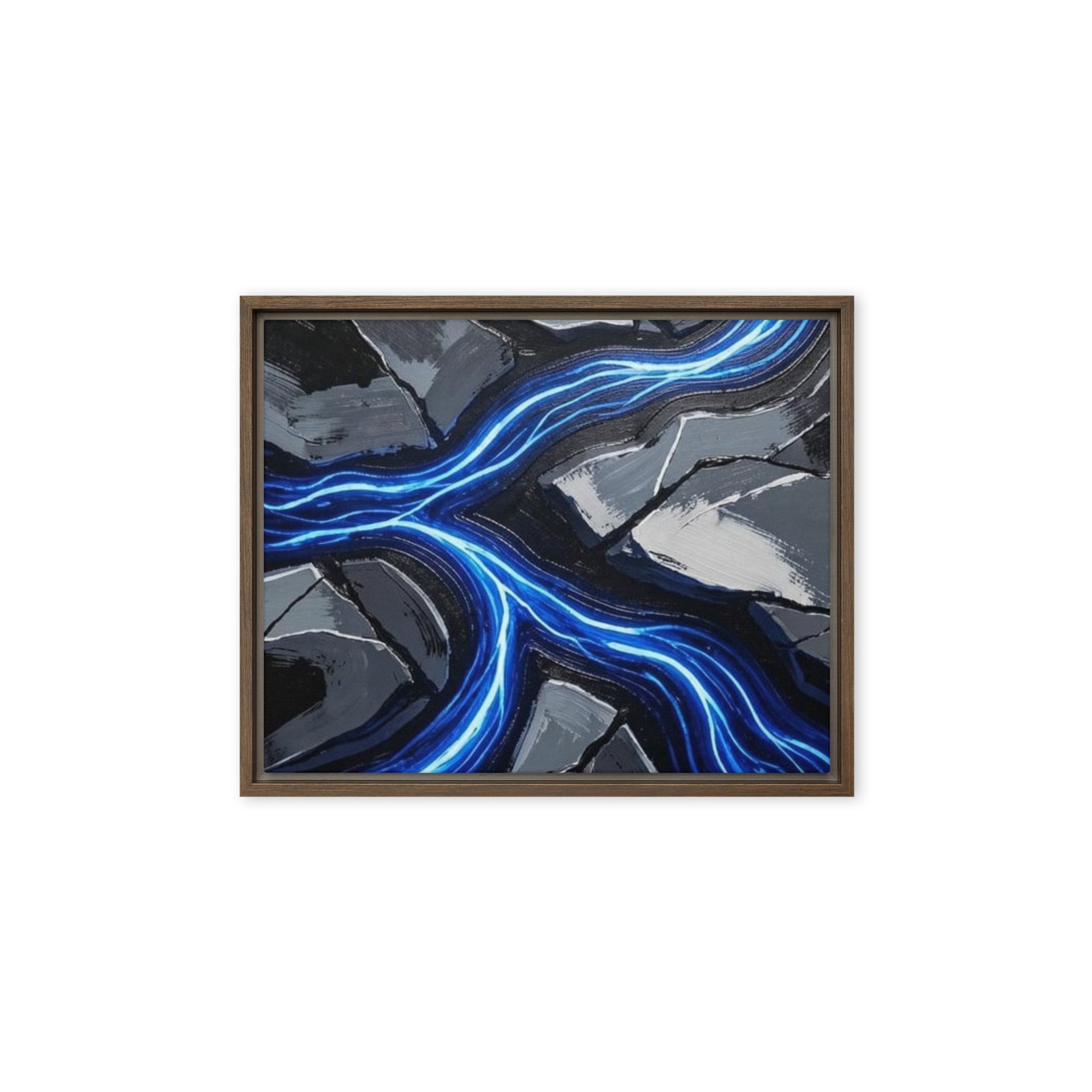 Viscous framed canvas print wall display image in black frame, 12 x 12 inch universal size
