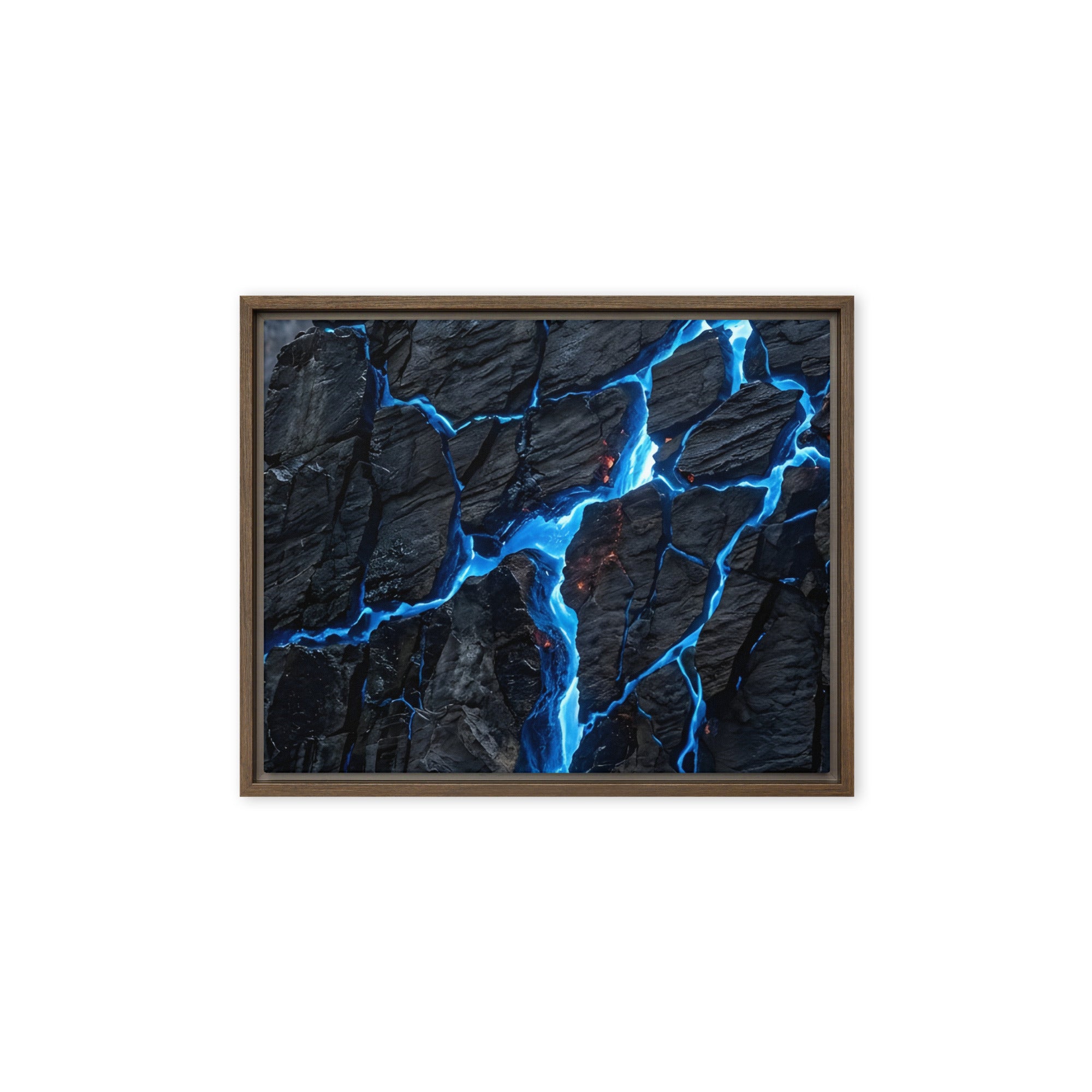 Xenolith framed canvas print wall display image in black frame, 12 x 12 inch universal size