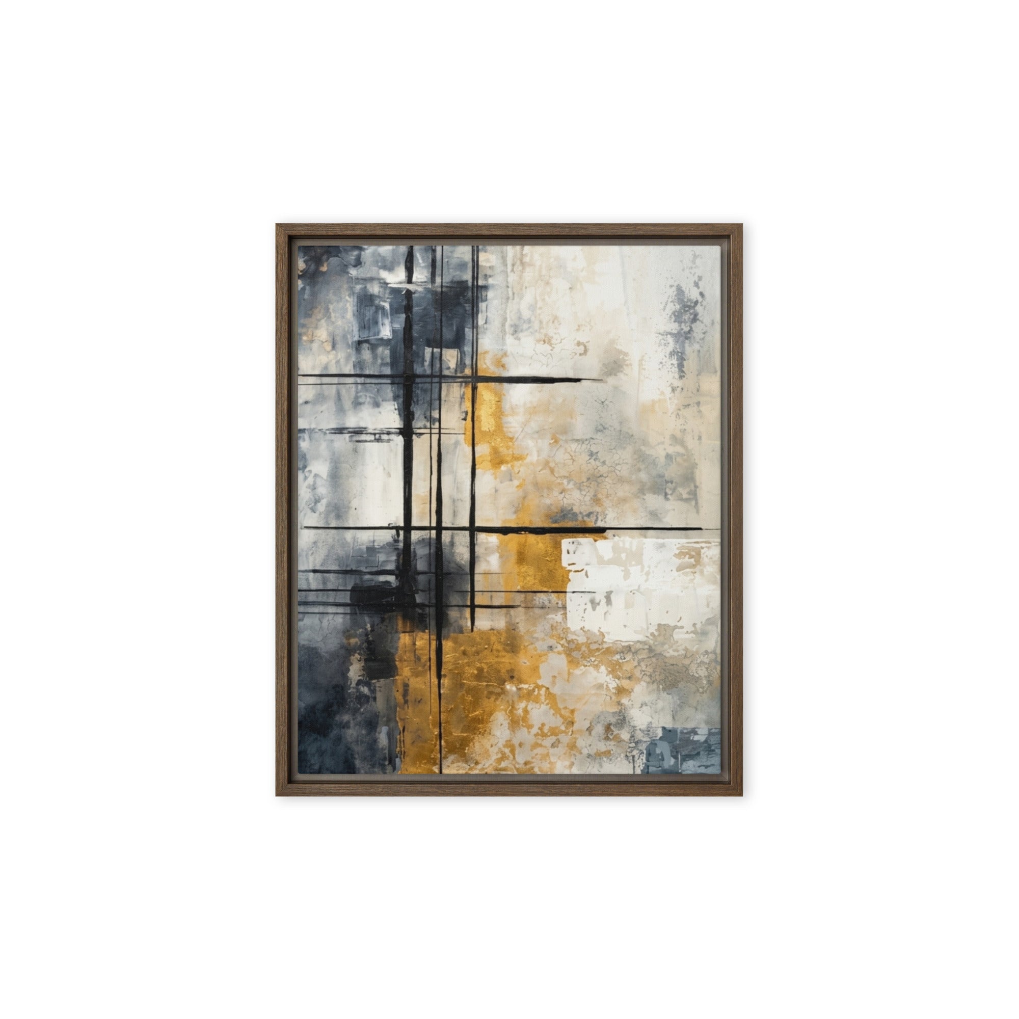 Elitist framed canvas print front-facing product image in black frame, 11 x 14 inch universal size