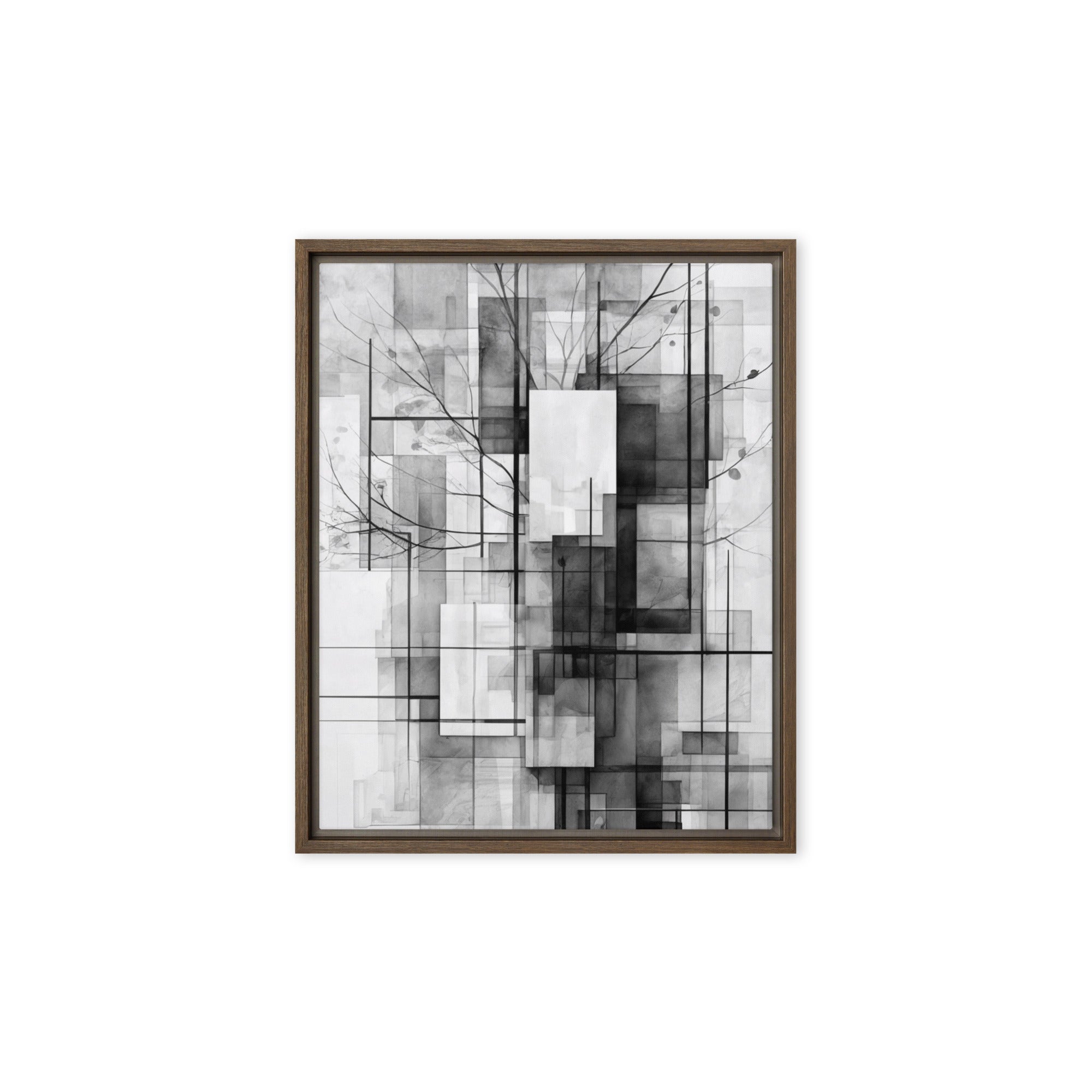 False framed canvas print front-facing product image in black frame, 18 x 24 inch large size
