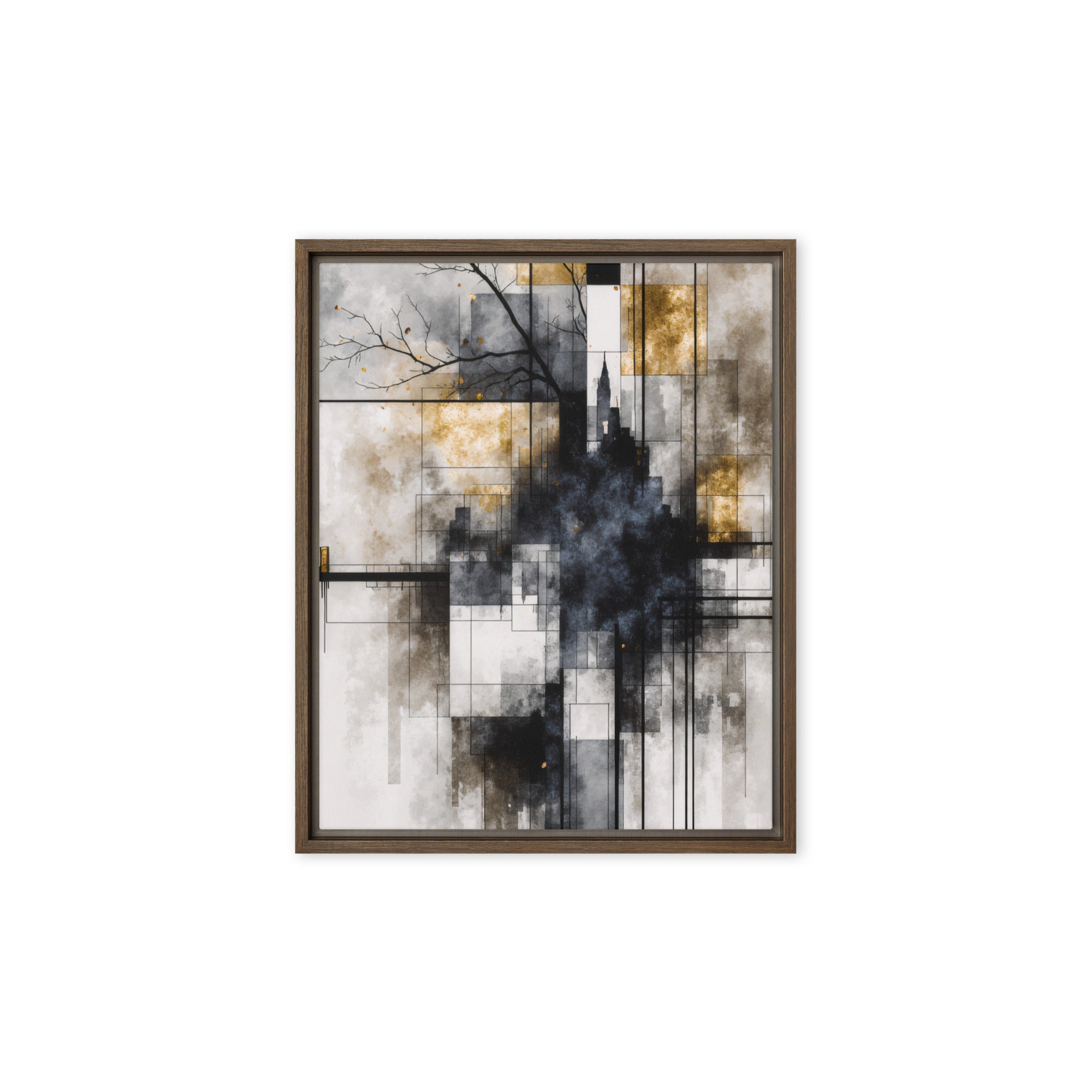 Alchemy framed canvas print wall display image in black frame, 12 x 12 inch universal size