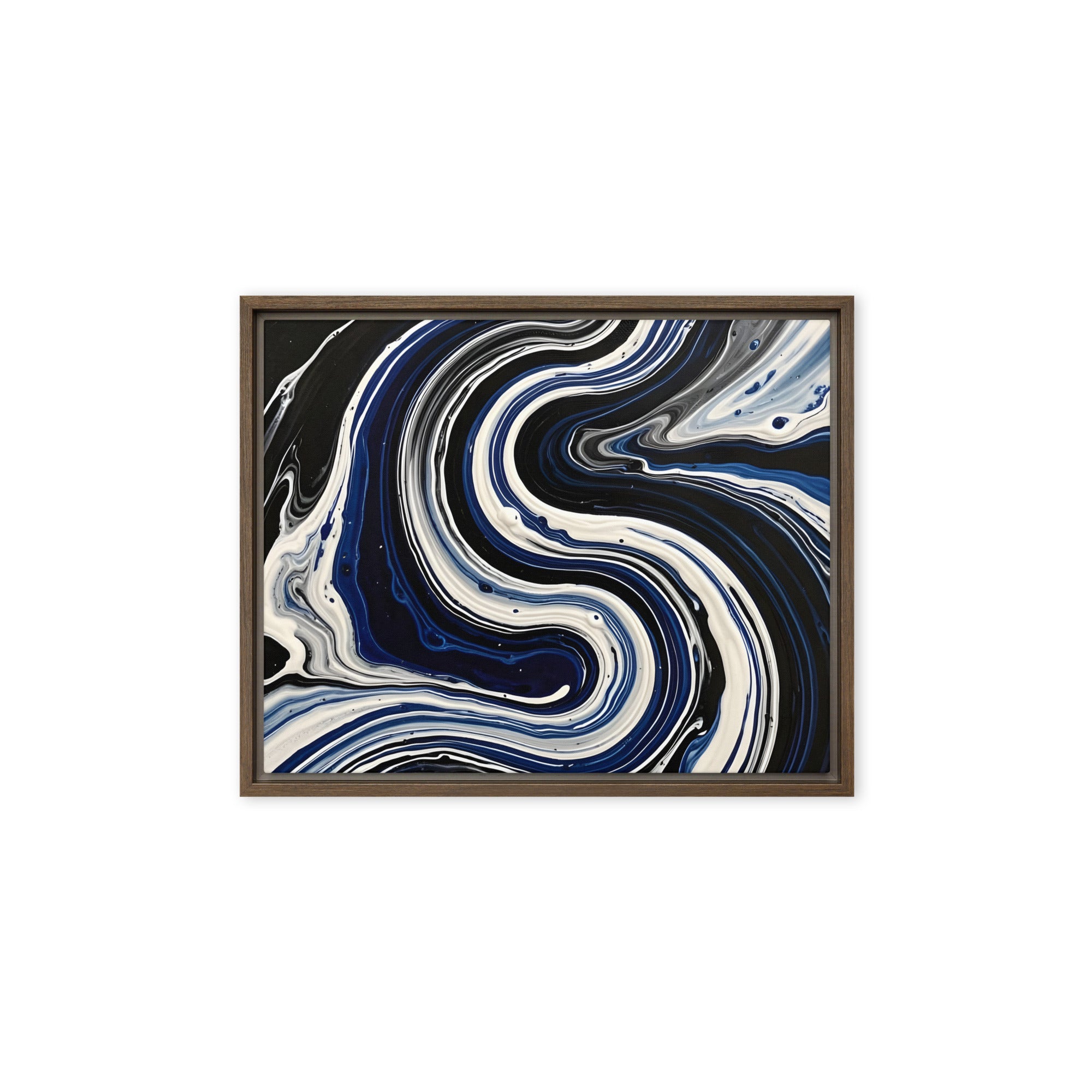 Midnight Surge framed canvas print front-facing product image in black frame, 11 x 14 inch universal size