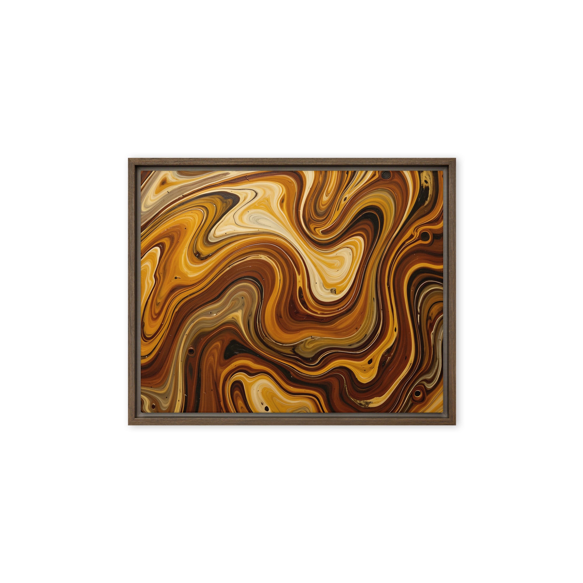 Molten Earth framed canvas print front-facing product image in black frame, 11 x 14 inch universal size