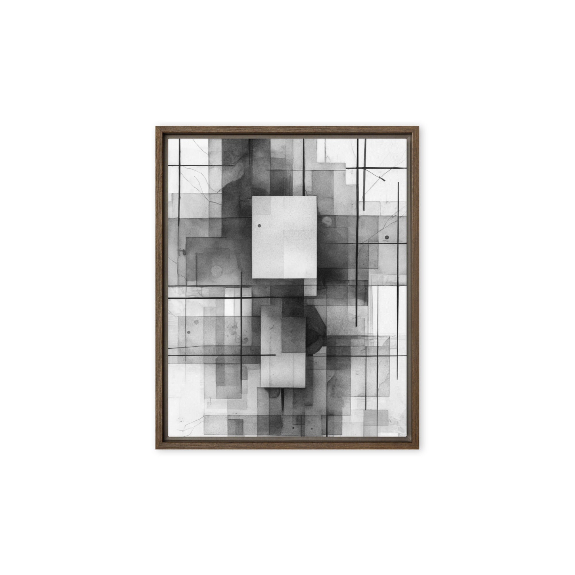 Late framed canvas print front-facing product image in black frame, 20 x 28 inch large size