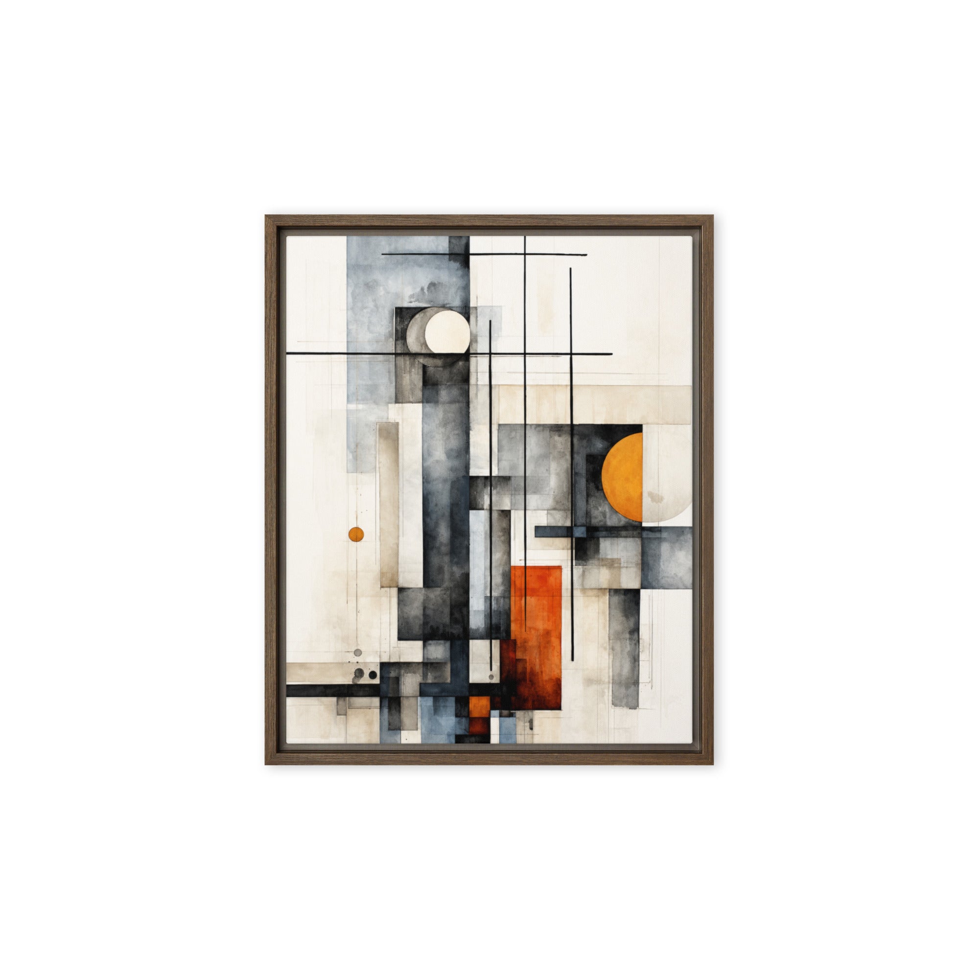 Girder framed canvas print front-facing product image in black frame, 18 x 24 inch large size
