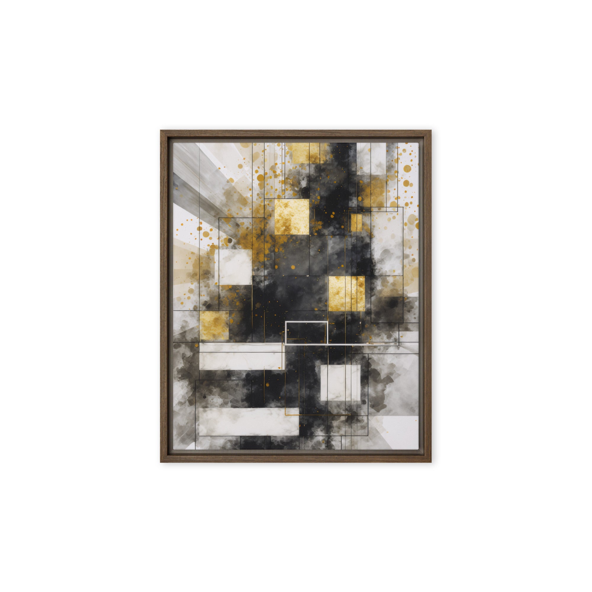 Oriana framed canvas print front-facing product image in black frame, 11 x 14 inch universal size