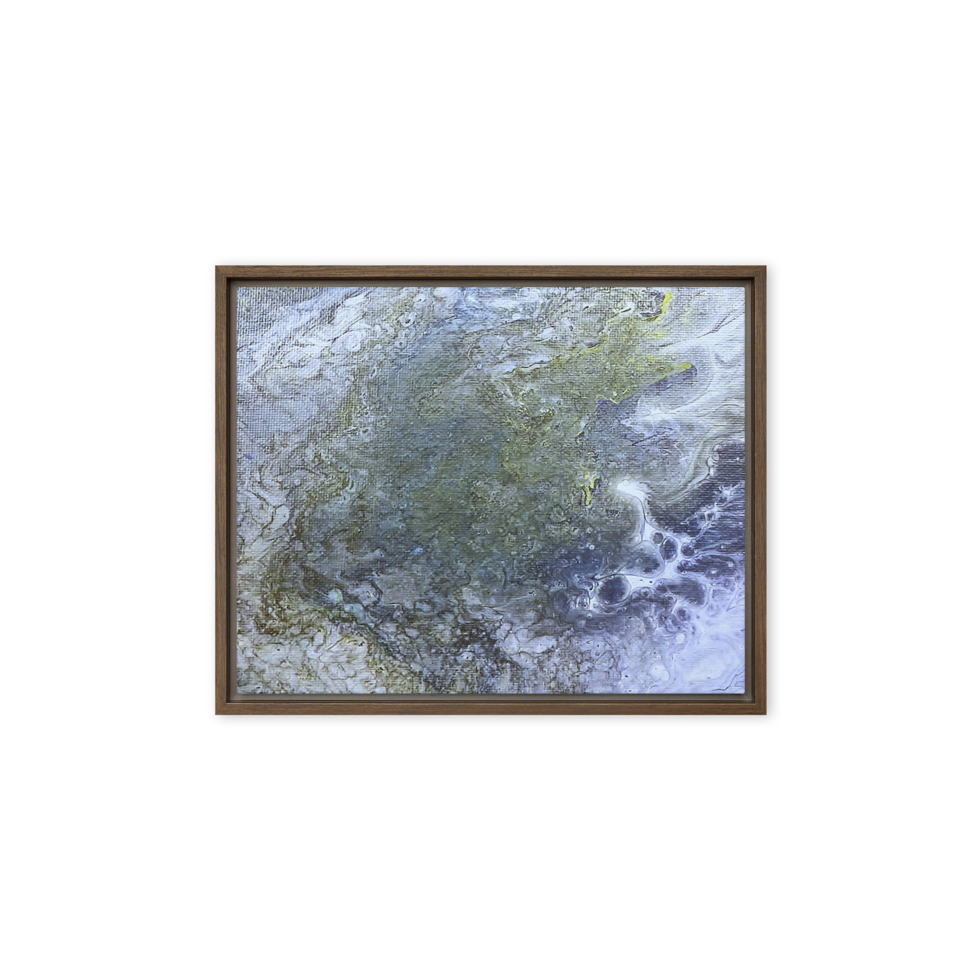 Shallows wall art product image as a framed canvas studio series in black frame, 9 x 12 inch universal size
