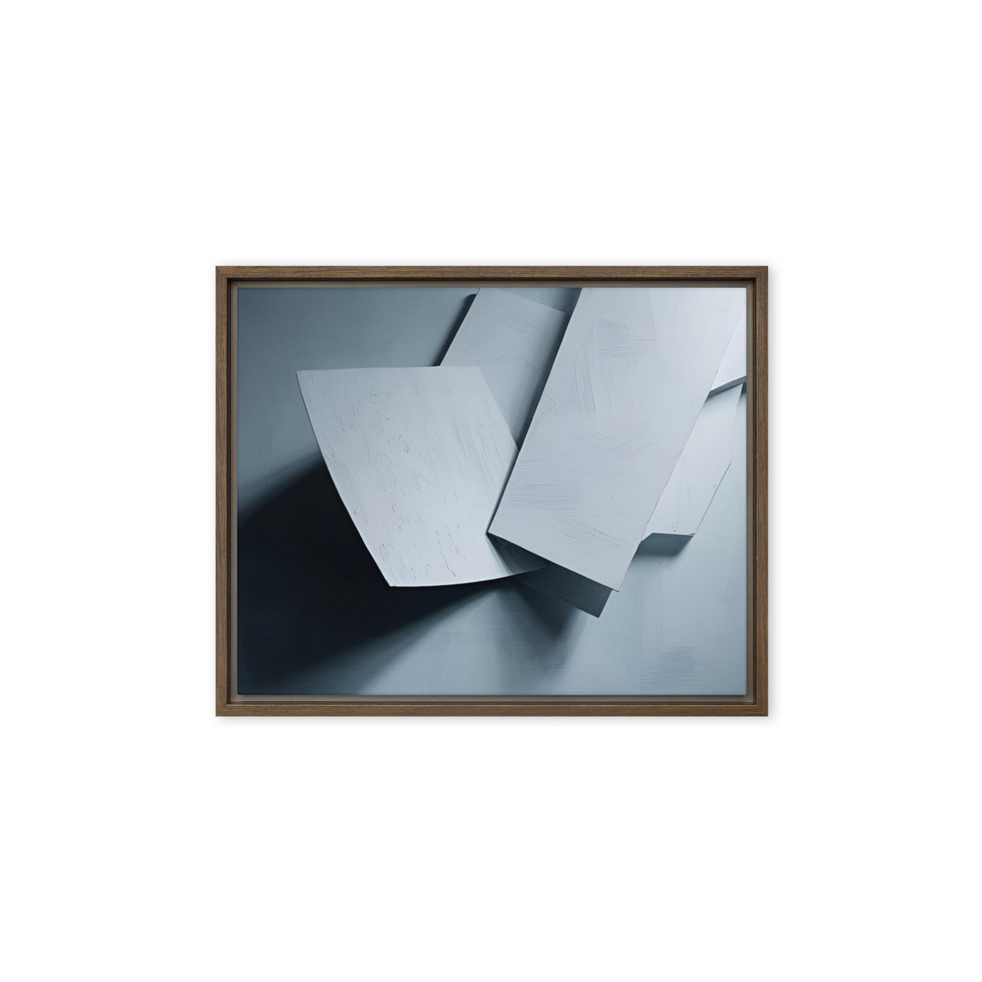 Silhouette framed canvas print front-facing product image in black frame, 11 x 14 inch universal size