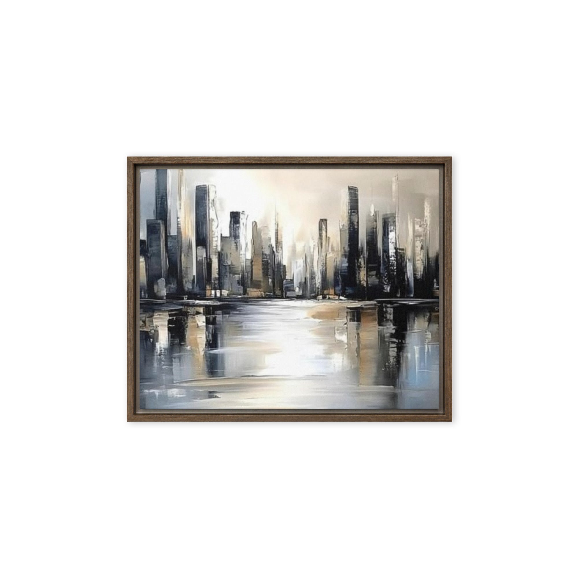 Sharps wall art product image as a framed canvas print in black frame, 9 x 12 inch universal size