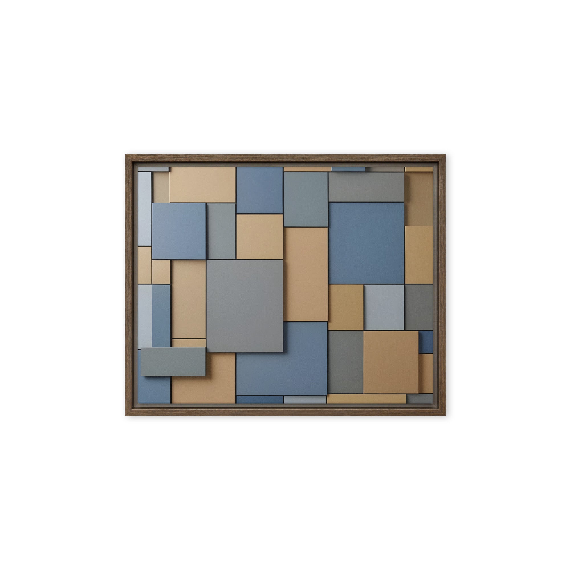 Agate framed canvas print wall display image in black frame, 12 x 12 inch universal size