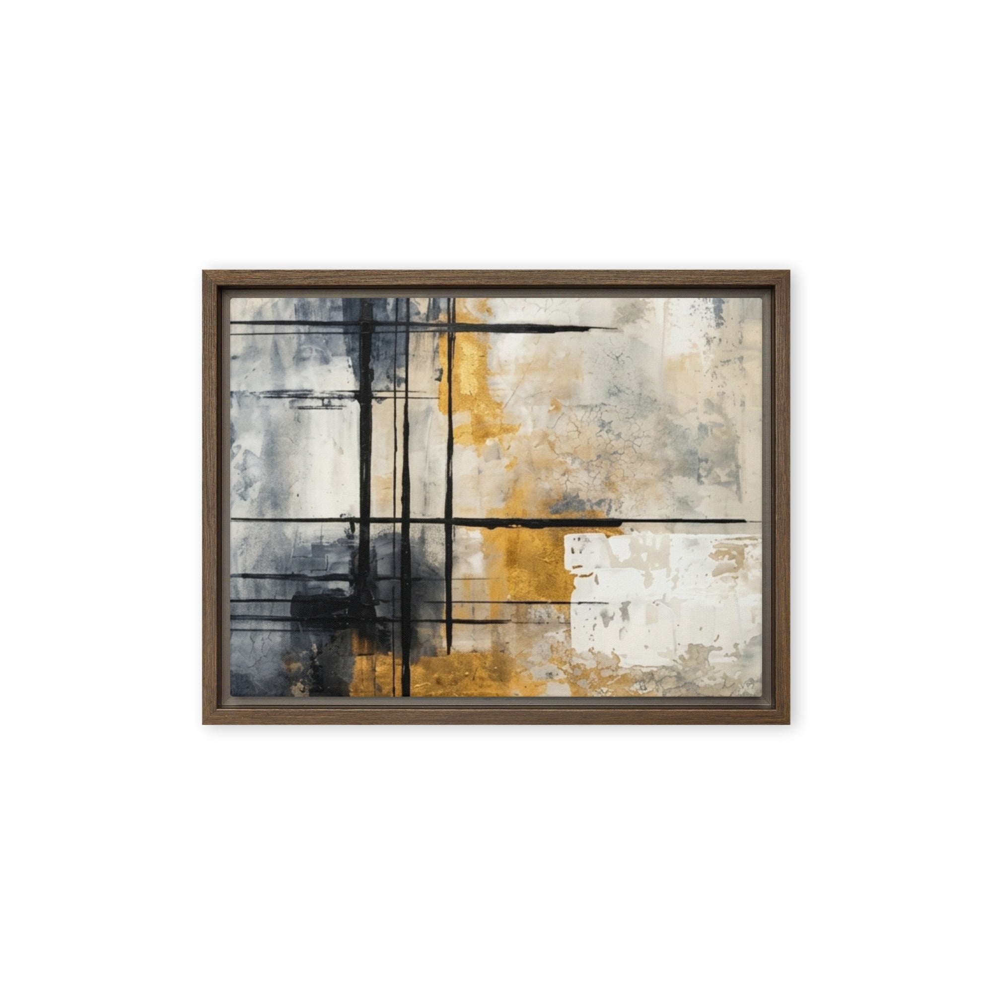 Elite framed canvas print front-facing product image in black frame, 12 x 12 inch universal size