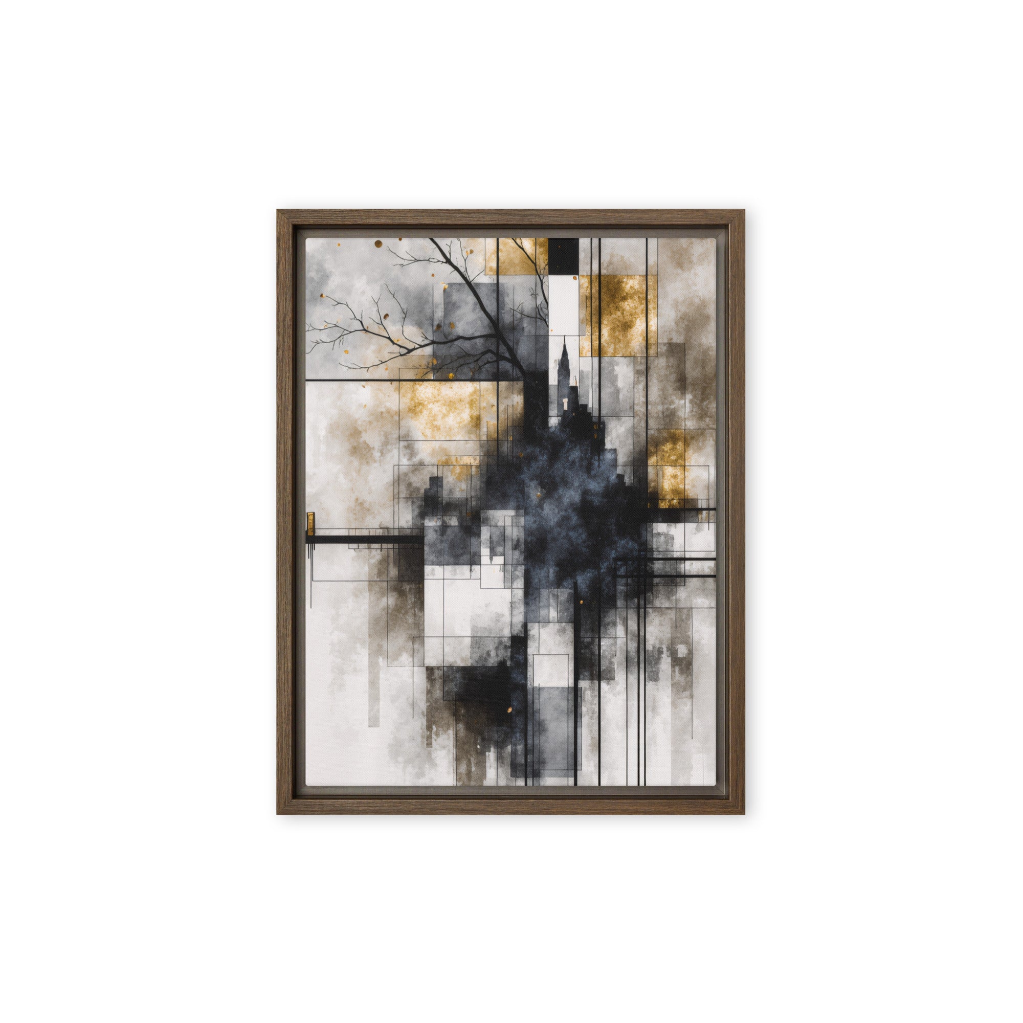 Brasier framed canvas print product view in black frame, 12 x 18 inch universal size