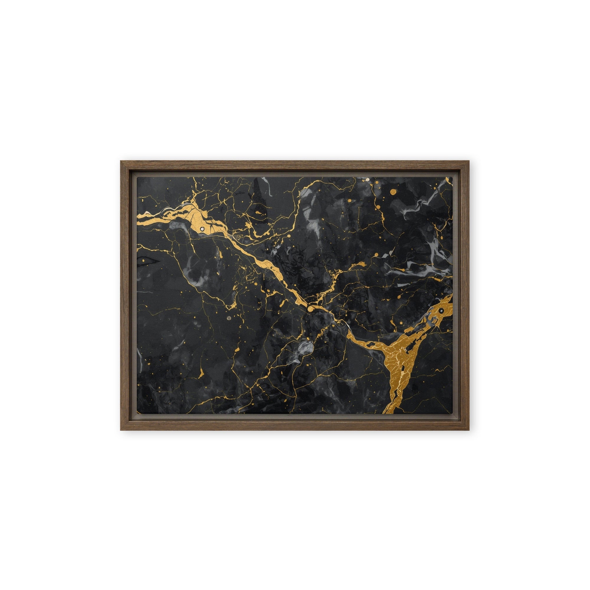 Midas framed canvas print product view in black frame, 12 x 18 inch universal size