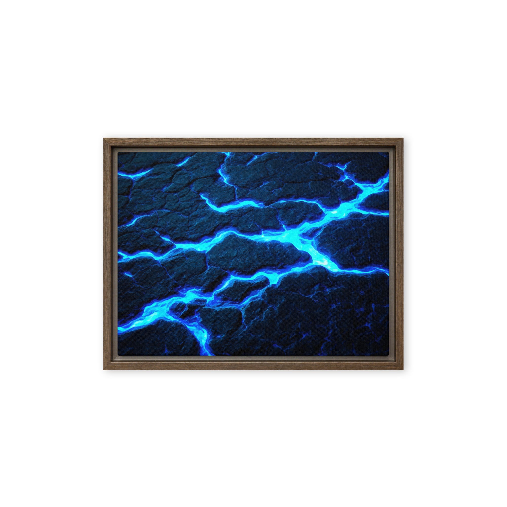 Dacite framed canvas print product view in black frame, 12 x 18 inch universal size