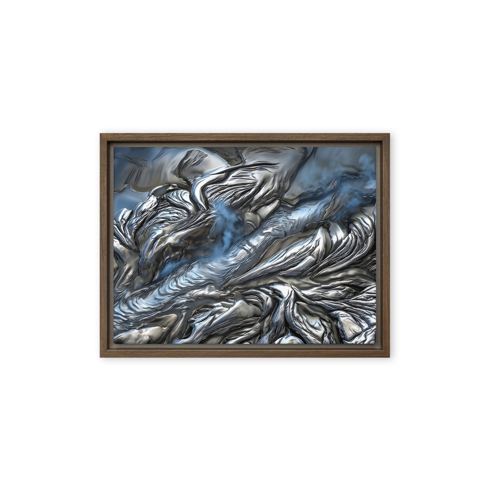 Andesite framed canvas print product view in black frame, 12 x 18 inch universal size