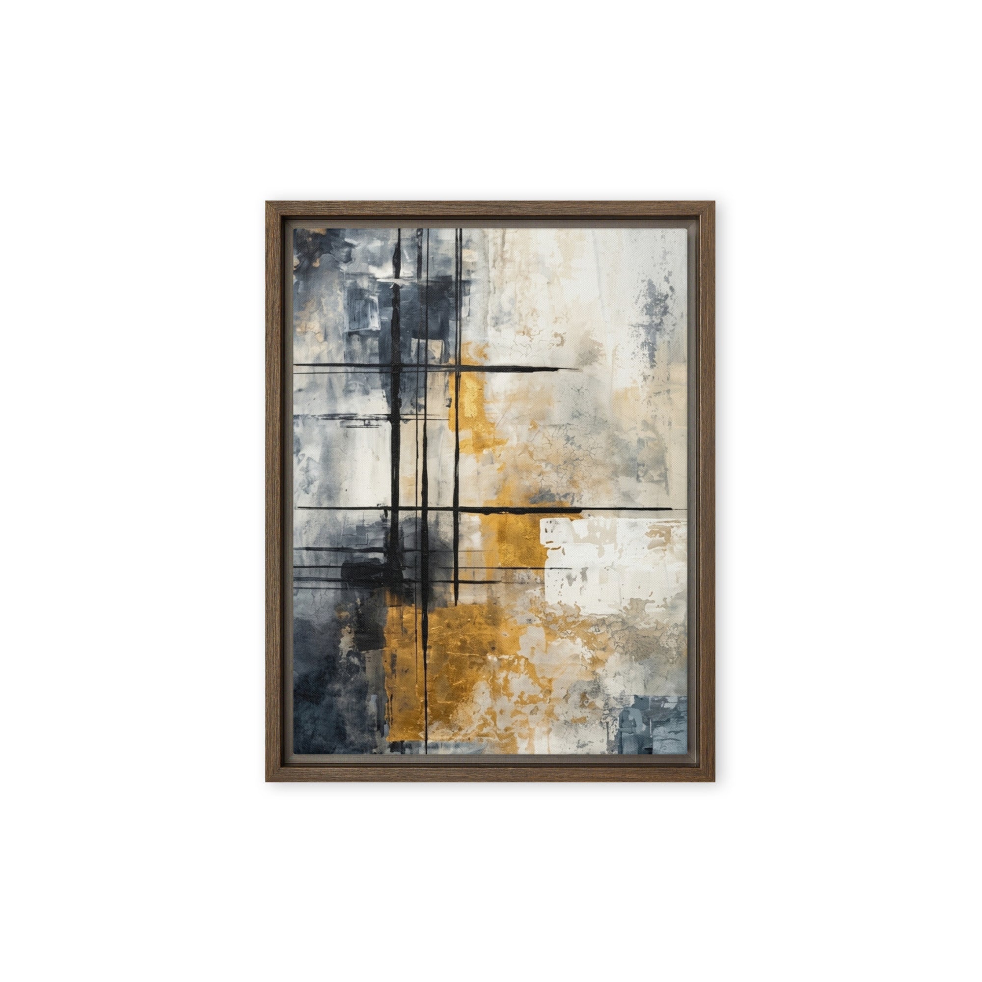 Elitist framed canvas print product view in black frame, 12 x 18 inch universal size