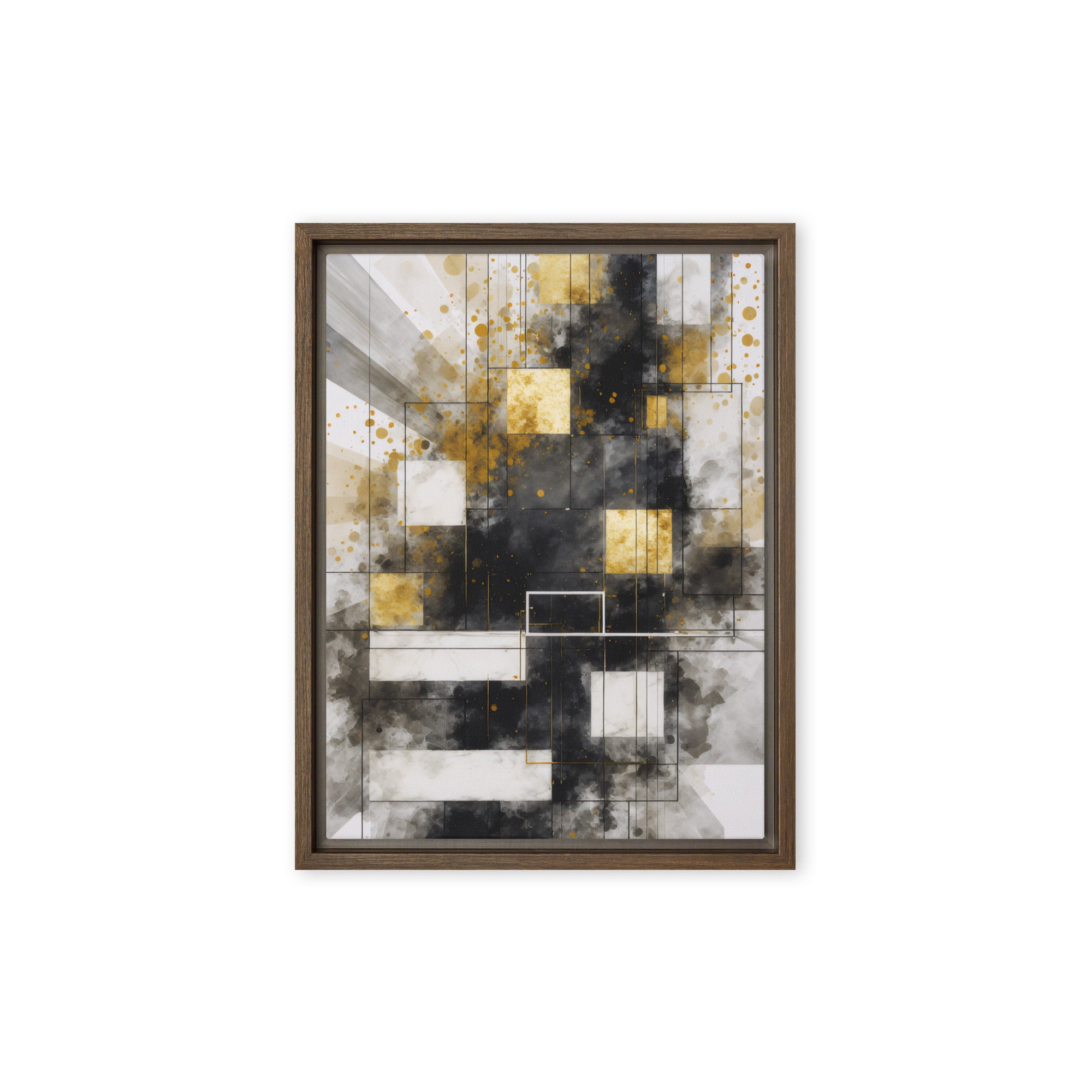Oriana framed canvas print product view in black frame, 16 x 20 inch universal size