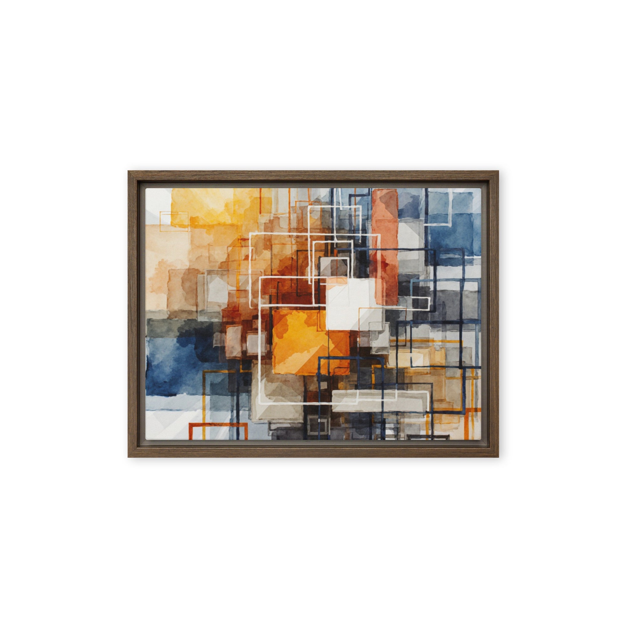 Plinth framed canvas print product view in black frame, 12 x 18 inch universal size