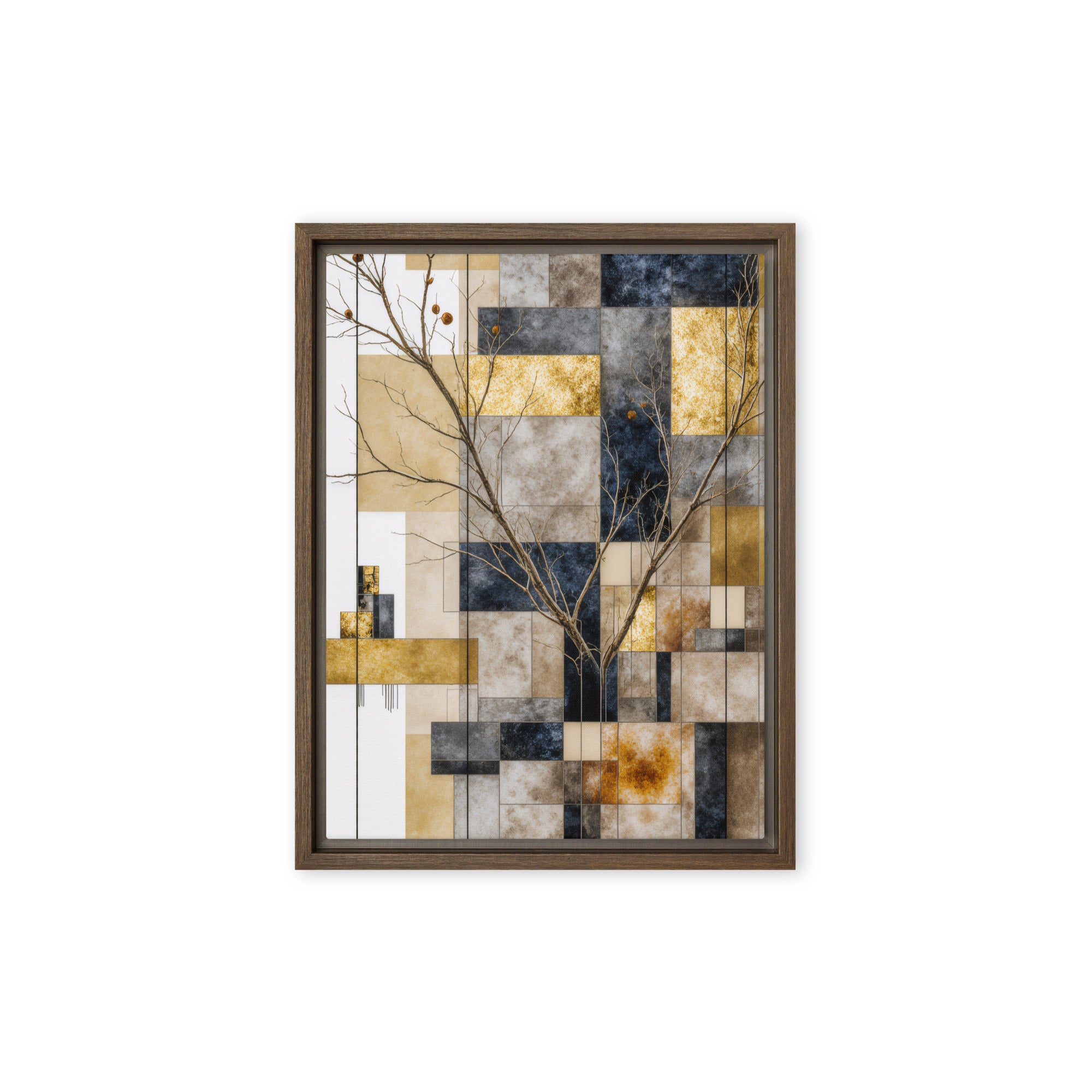 Solari framed canvas print product view in black frame, 12 x 18 inch universal size