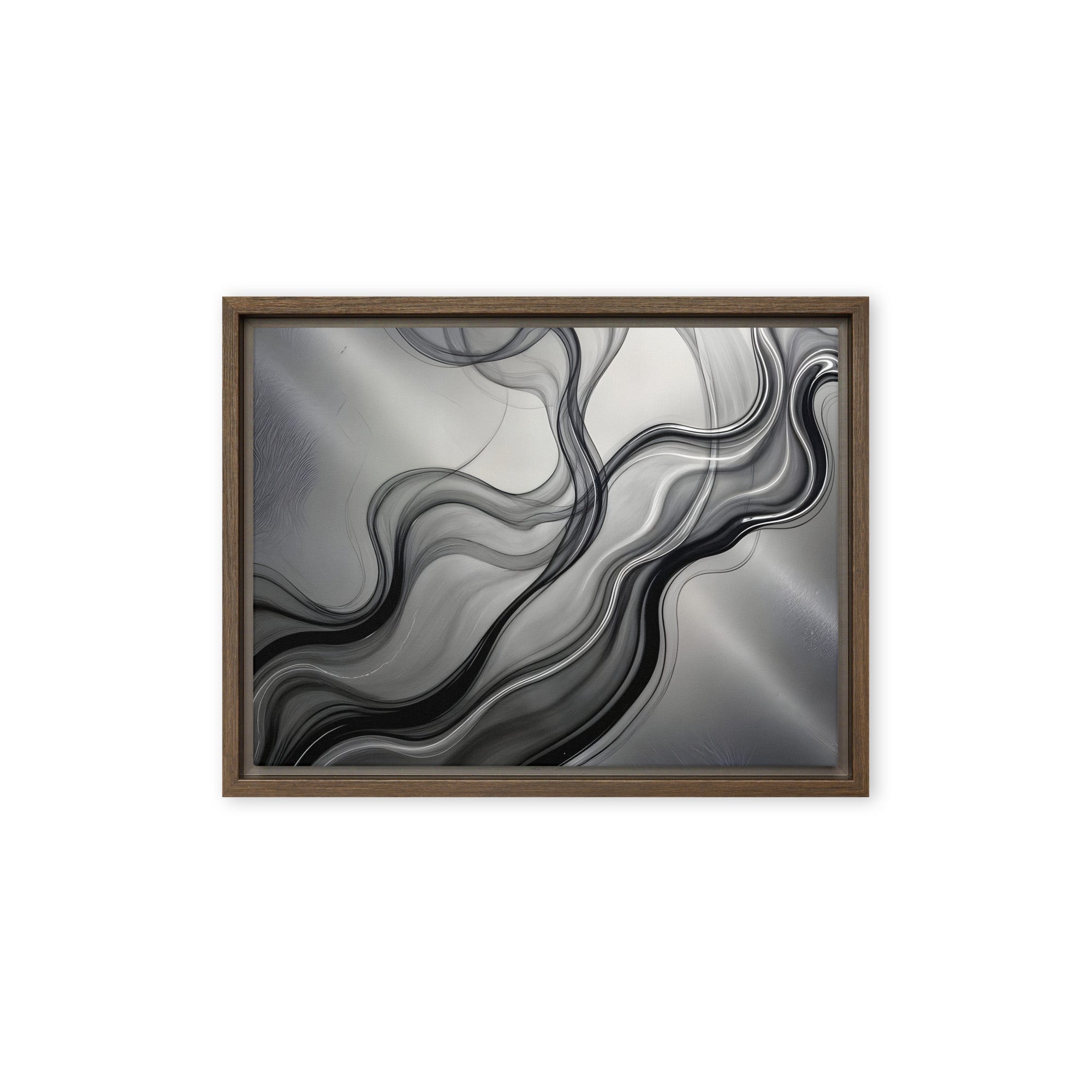 Smoke framed canvas print image for product listing in black frame, 16 x 16 inch universal size