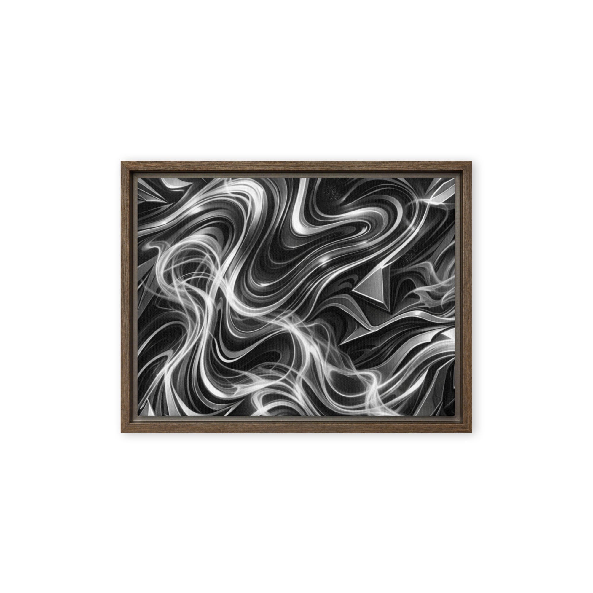 Edge framed canvas print product view in black frame, 12 x 18 inch universal size