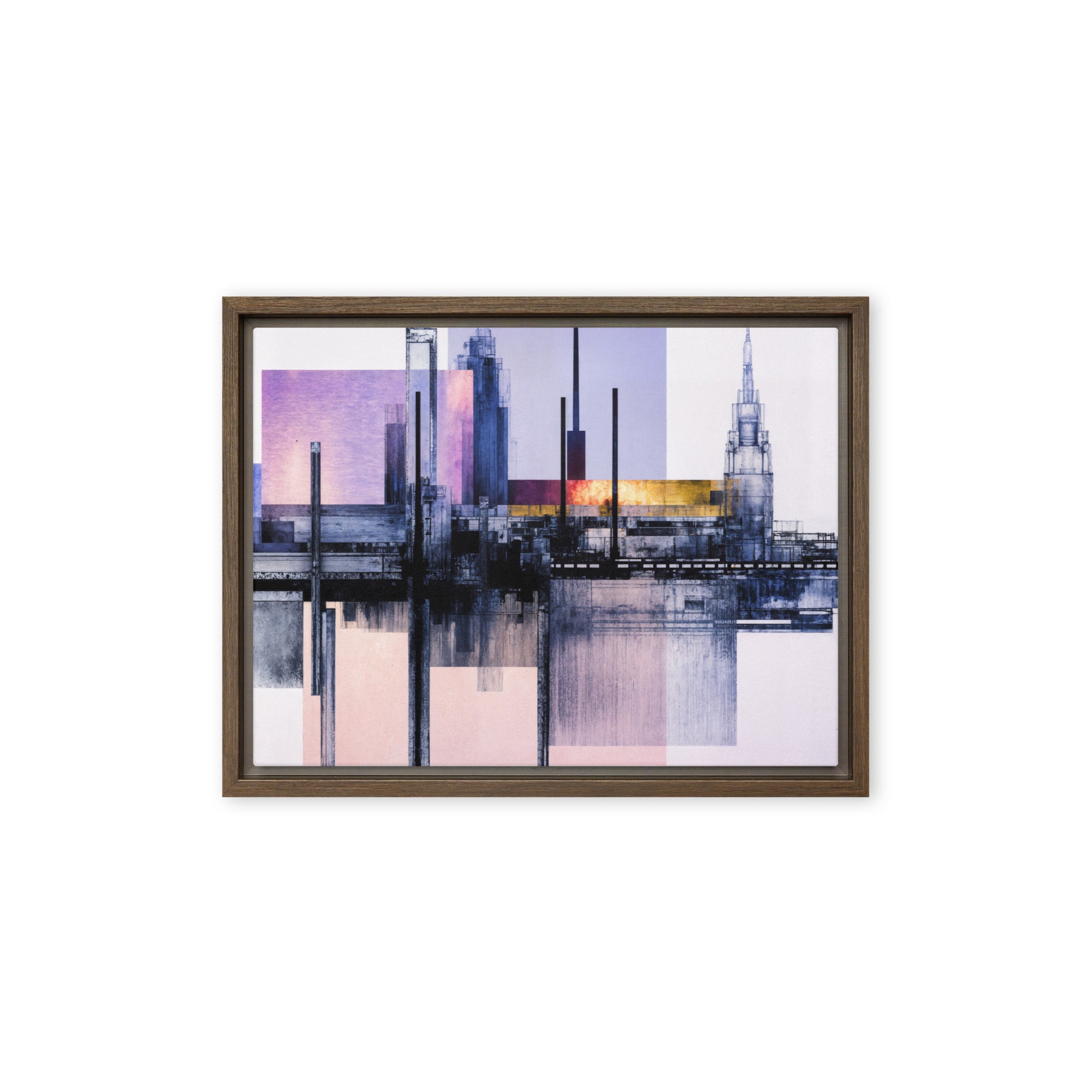 Escapes framed canvas print product mockup in black frame, 12 x 16 inch universal size