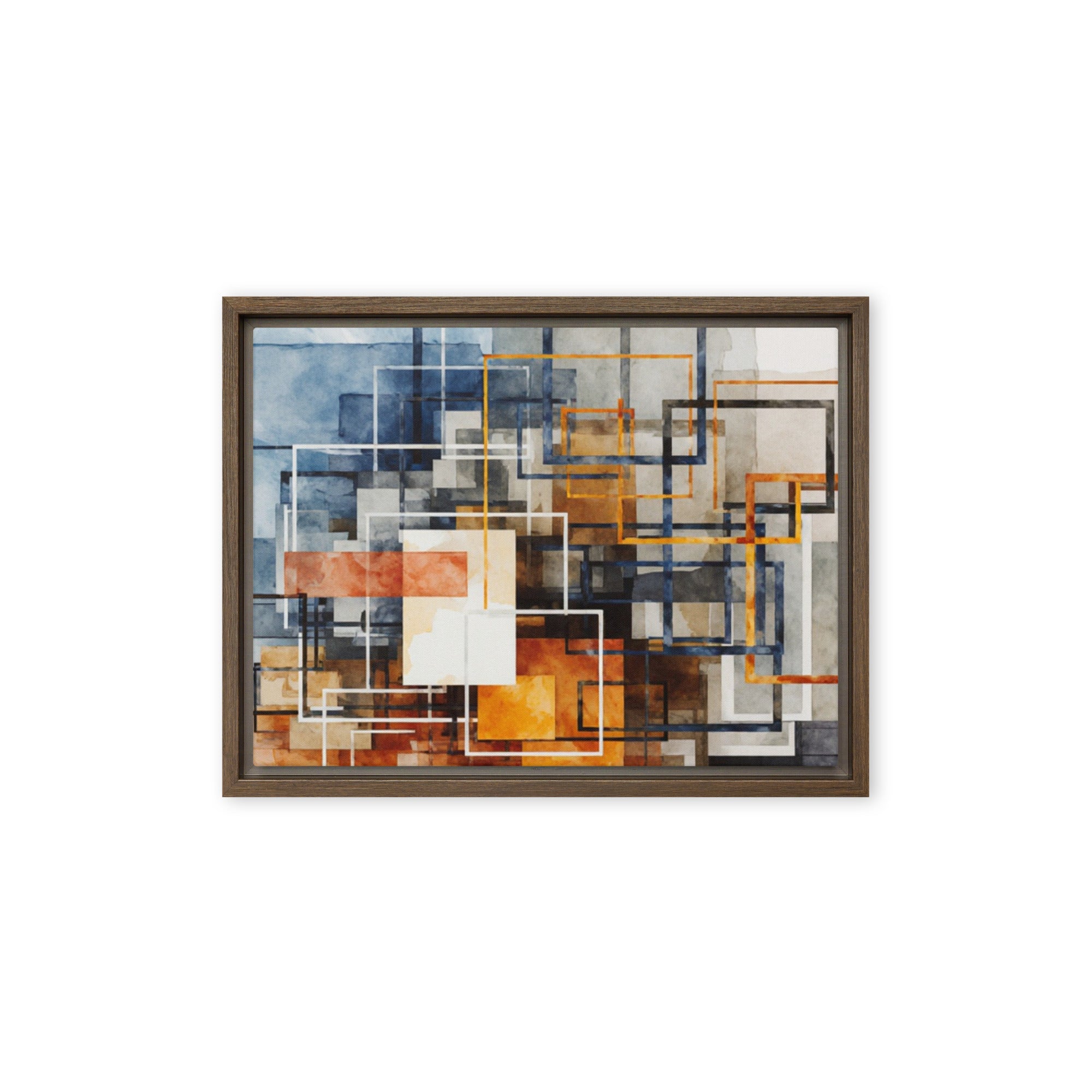 Stratum framed canvas print product view in black frame, 12 x 18 inch universal size